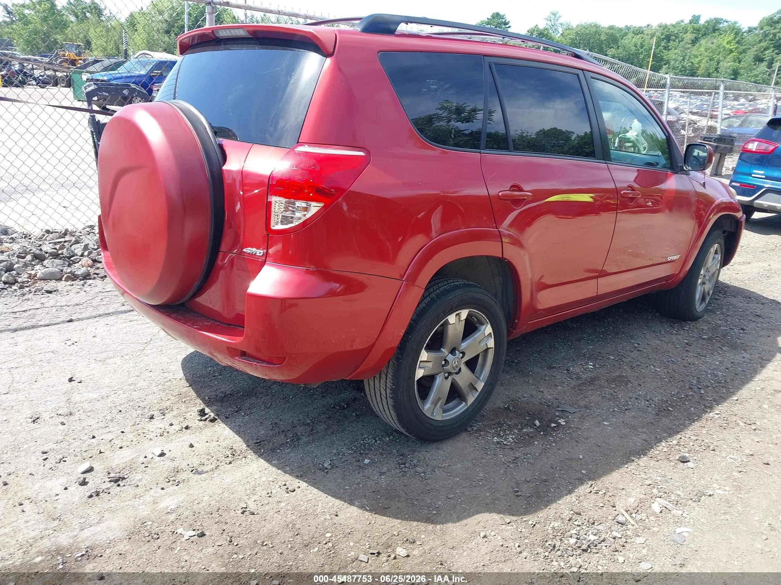 2008 Toyota Rav4 Sport V6 Red vin: JTMBK32V986028448