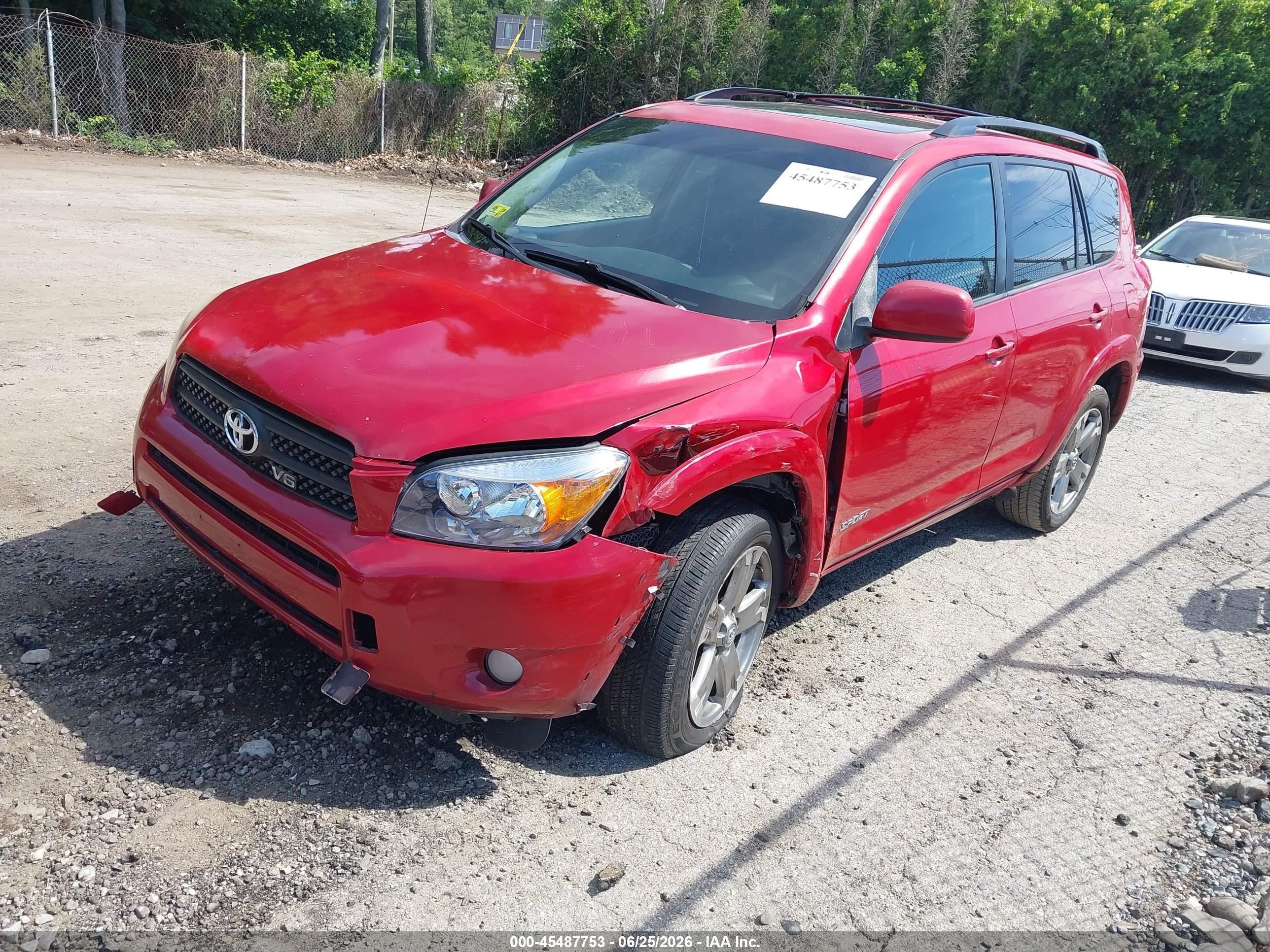 2008 Toyota Rav4 Sport V6 Red vin: JTMBK32V986028448