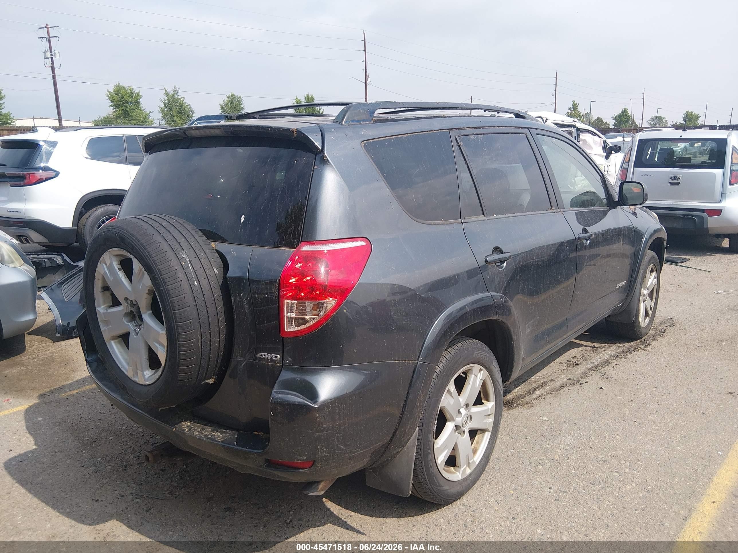2007 Toyota Rav4 Sport Black vin: JTMBK32VX76015237