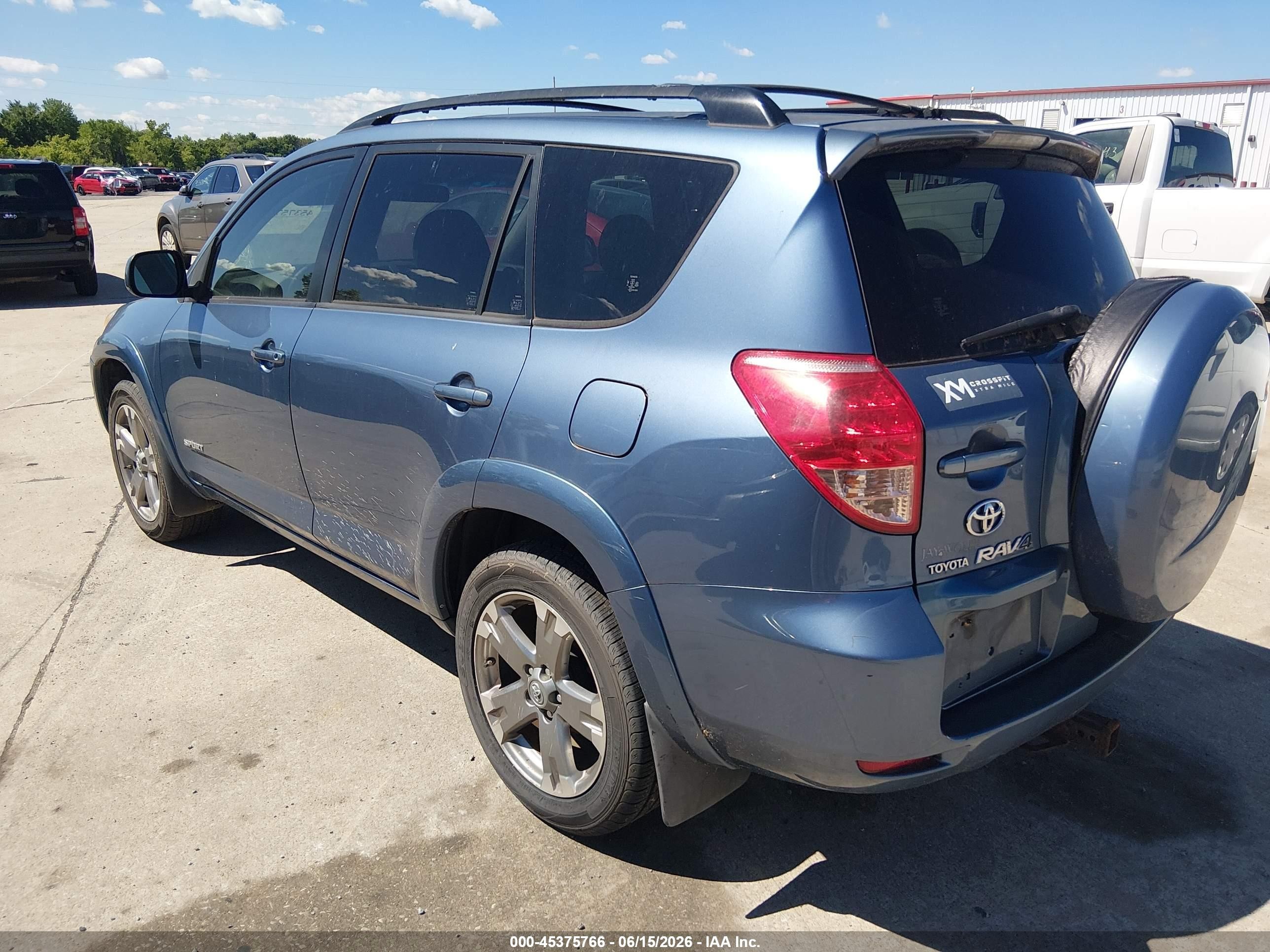 2008 Toyota Rav4 Sport V6 Blue vin: JTMBK32VX86034727