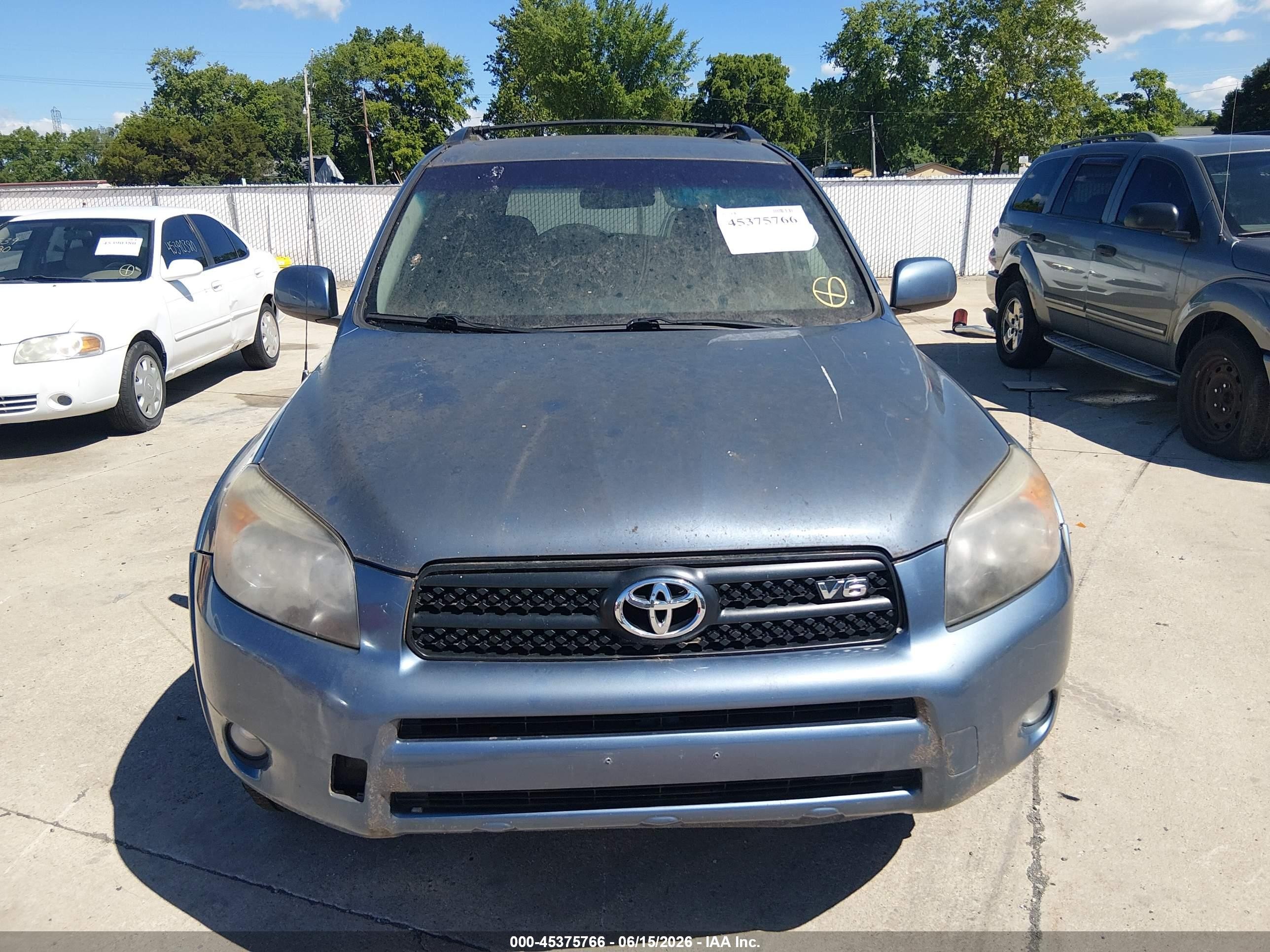 2008 Toyota Rav4 Sport V6 Blue vin: JTMBK32VX86034727