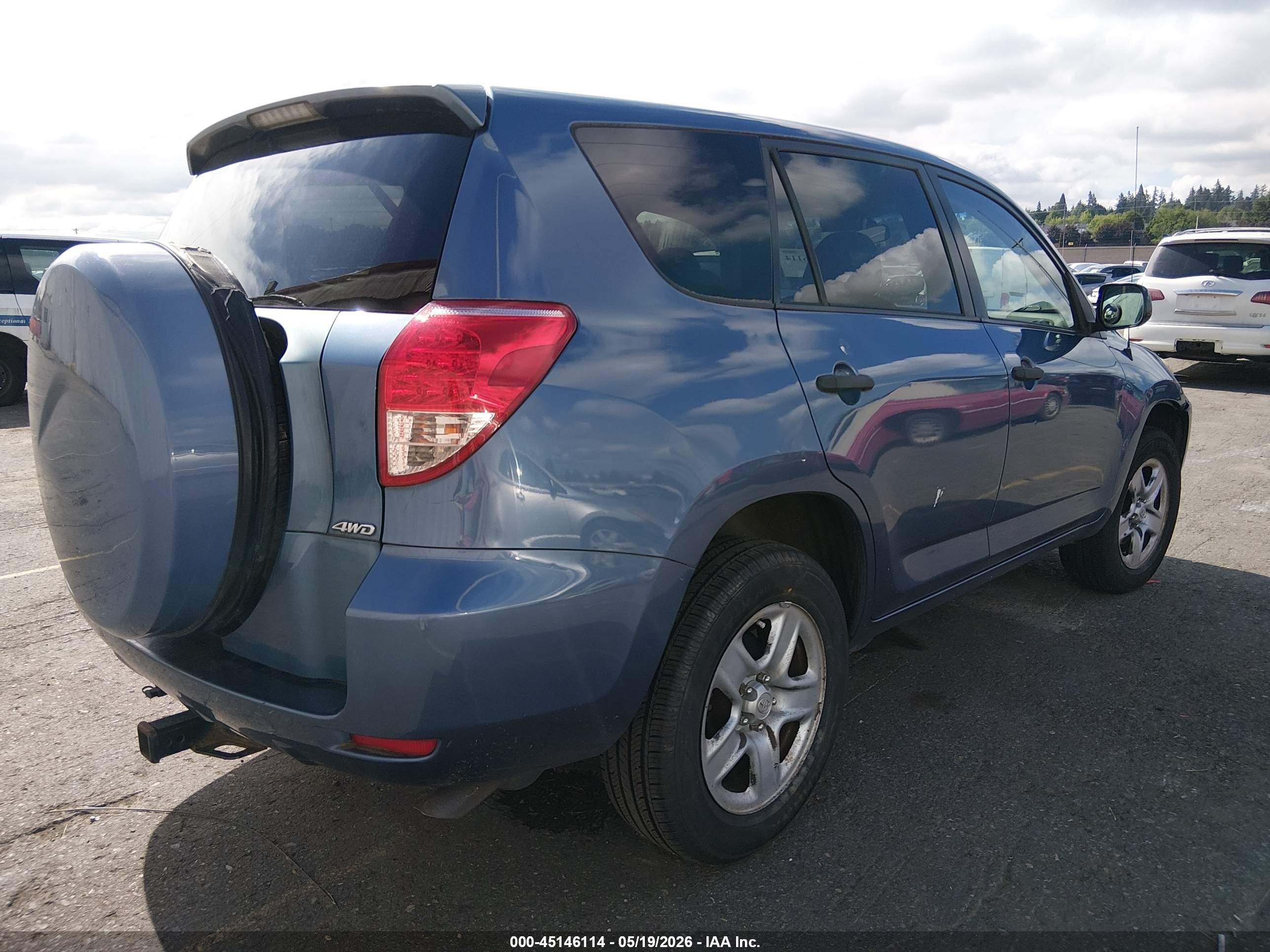 2008 Toyota Rav4 Base V6 Light Blue vin: JTMBK33V185060699