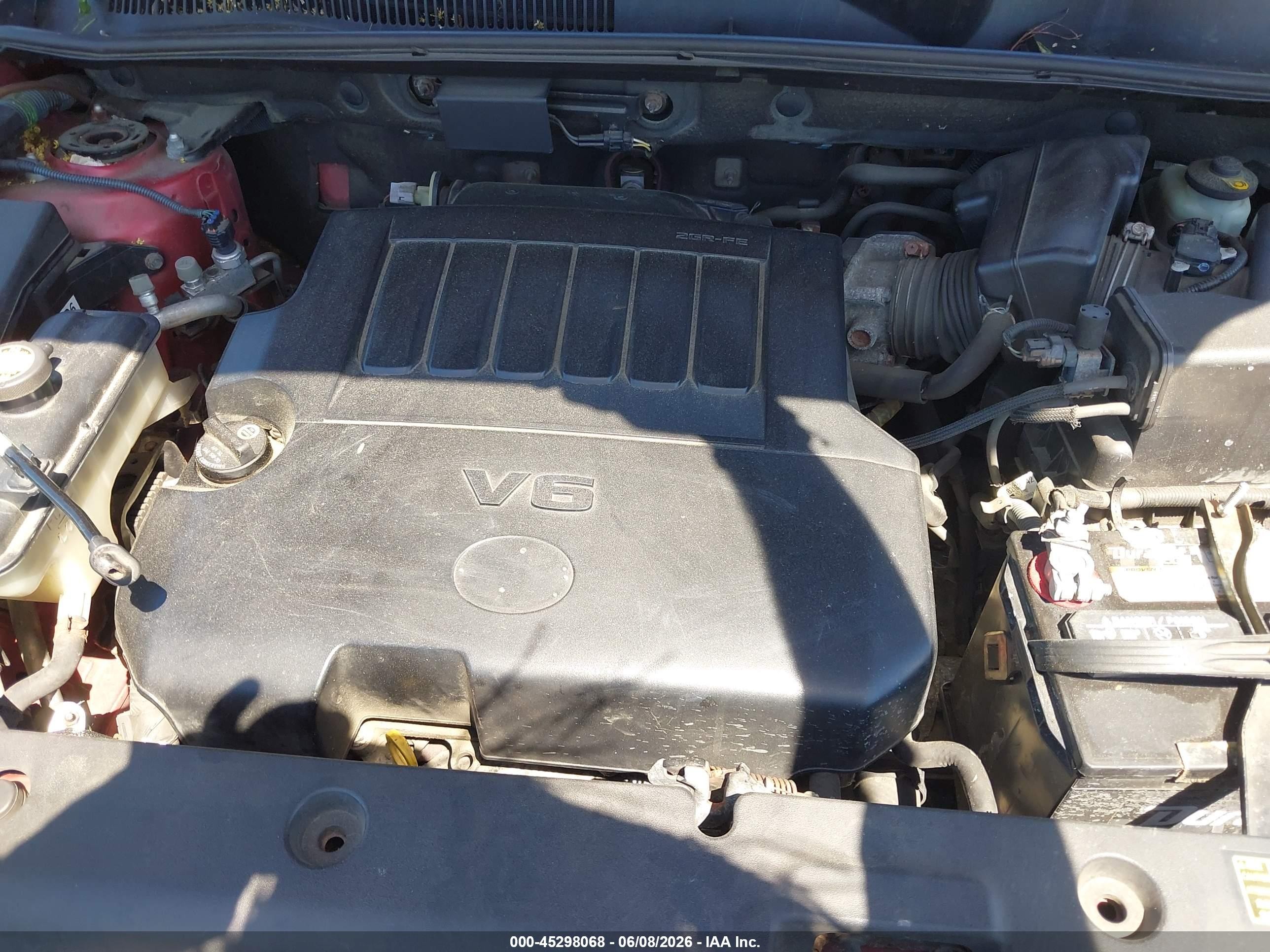 2008 Toyota Rav4 Base V6 Red vin: JTMBK33V186031424