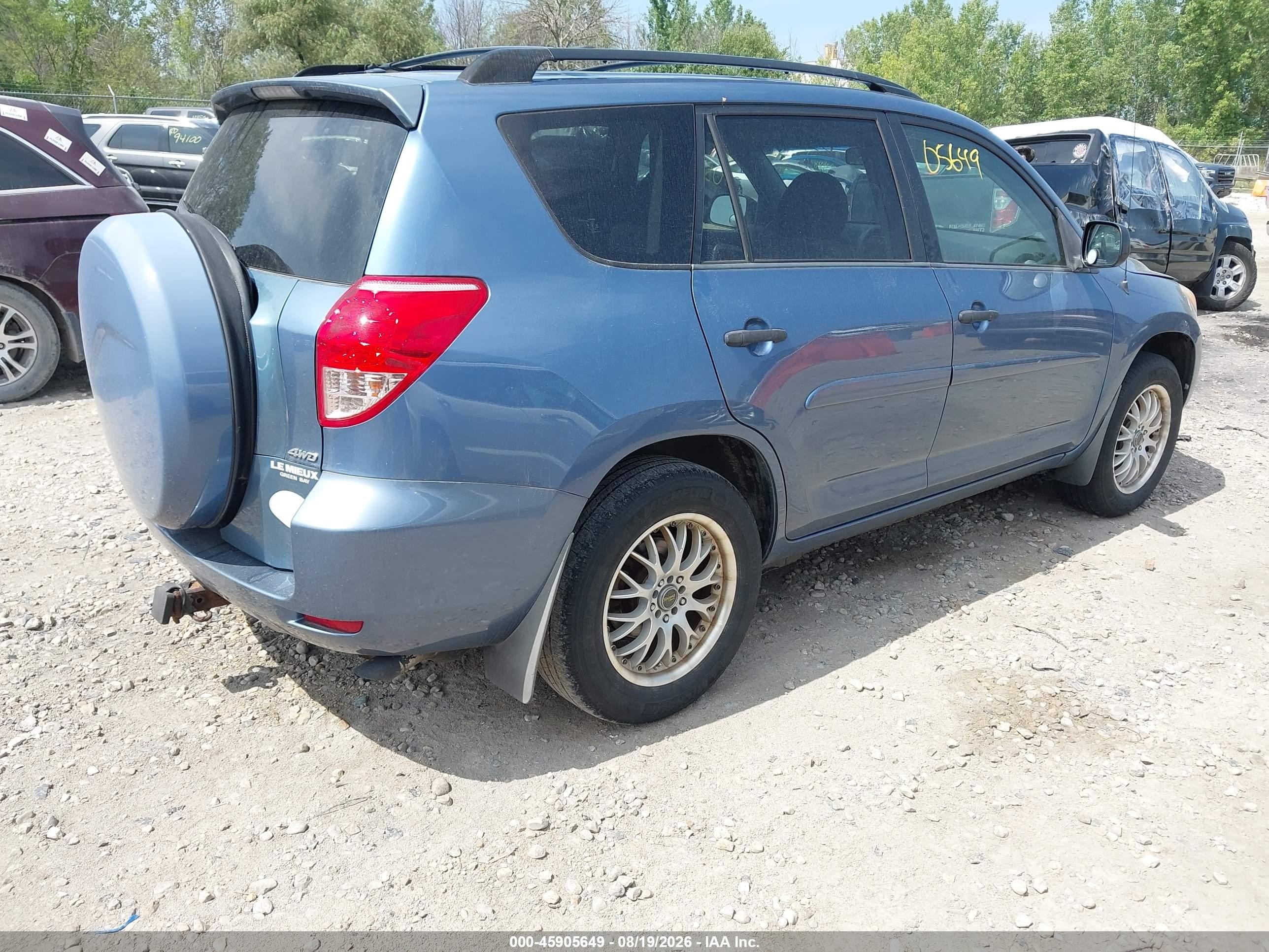 2008 Toyota Rav4 Base V6 Blue vin: JTMBK33V186042763