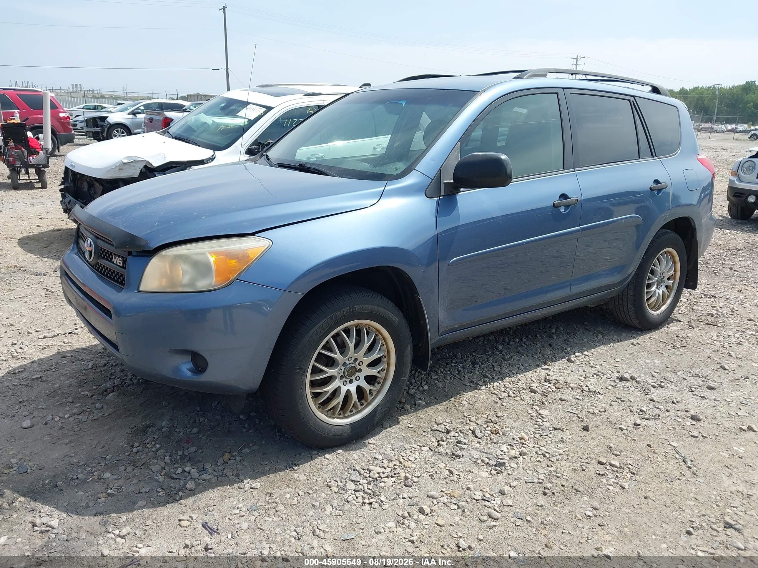 2008 Toyota Rav4 Base V6 Blue vin: JTMBK33V186042763