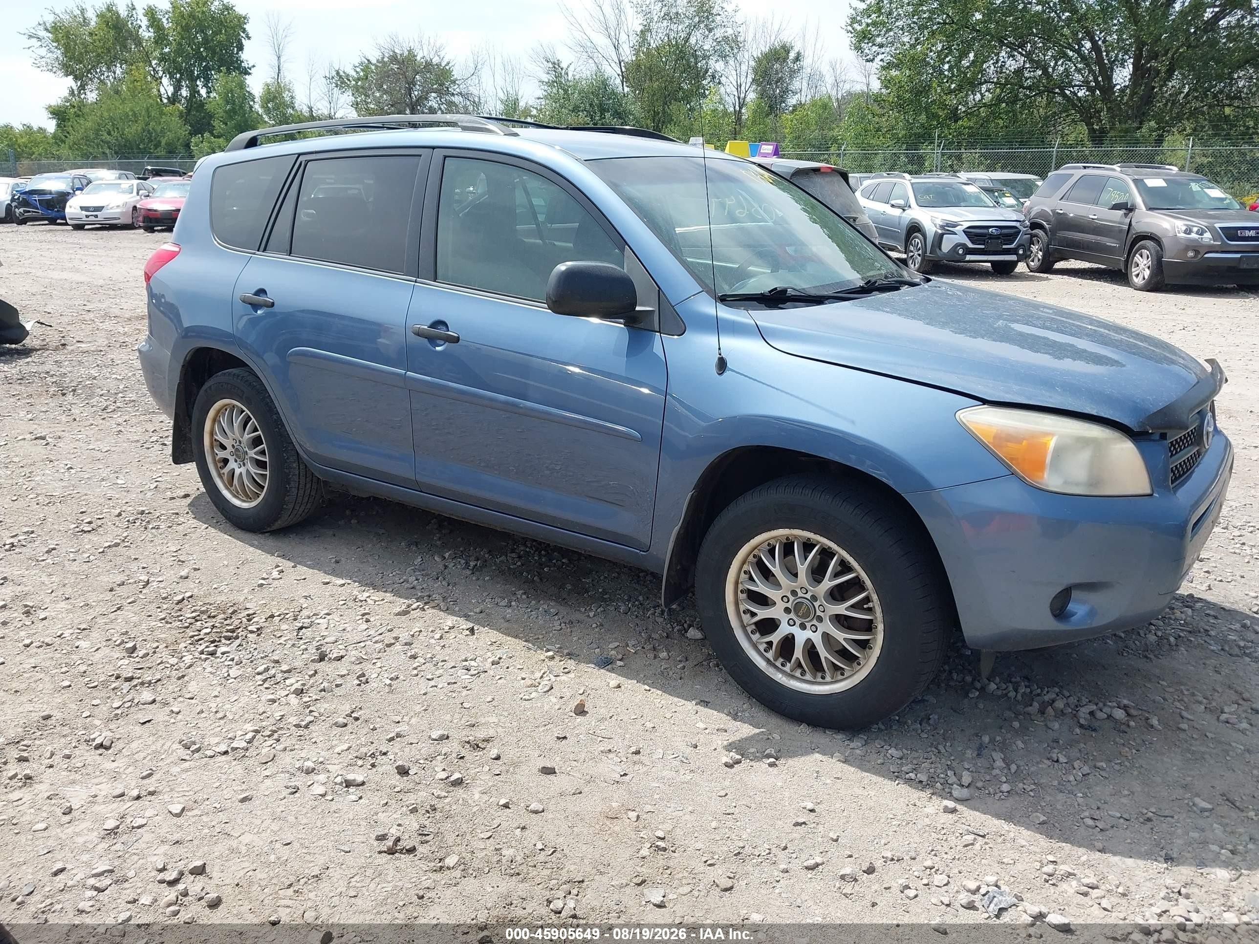 2008 Toyota Rav4 Base V6 Blue vin: JTMBK33V186042763