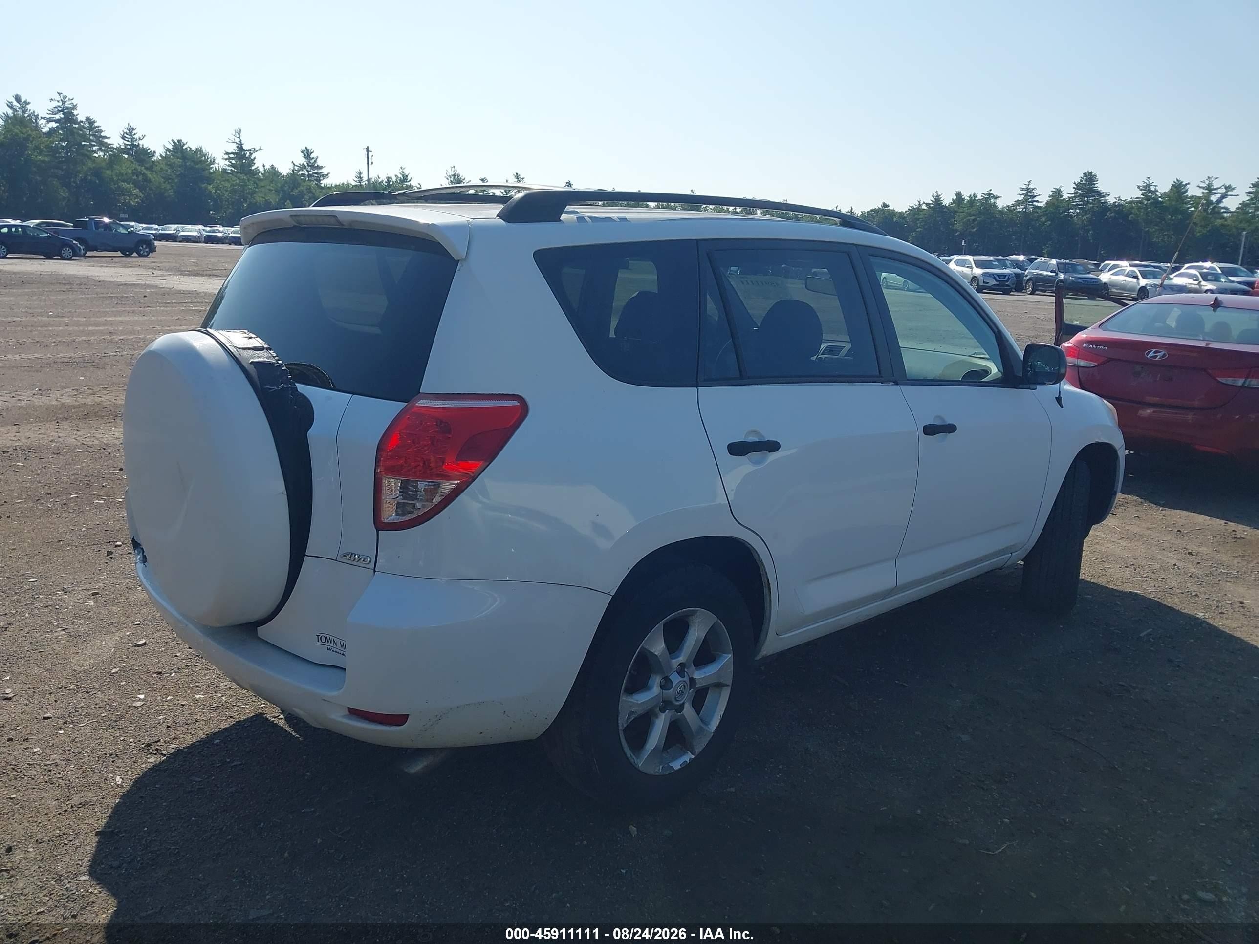 2007 Toyota Rav4 Base V6 (a5) Белый vin: JTMBK33V375037262