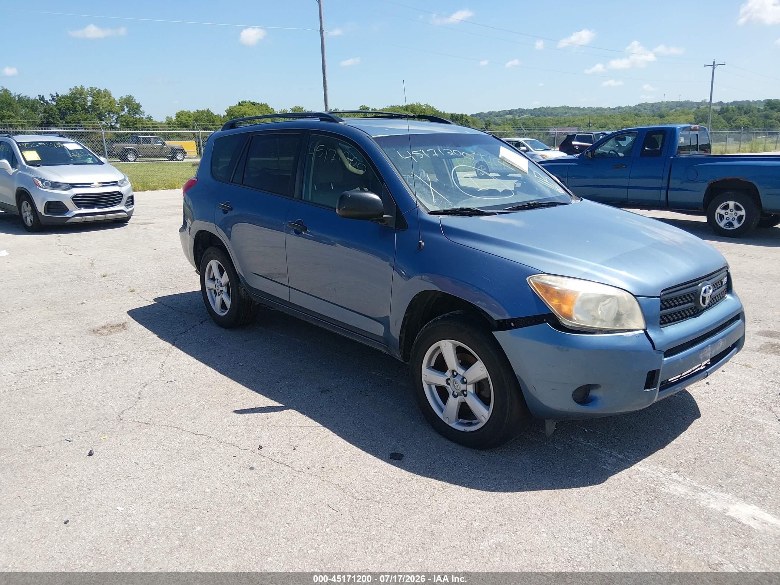2007 Toyota Rav4 Base V6 Синий vin: JTMBK33V375038315