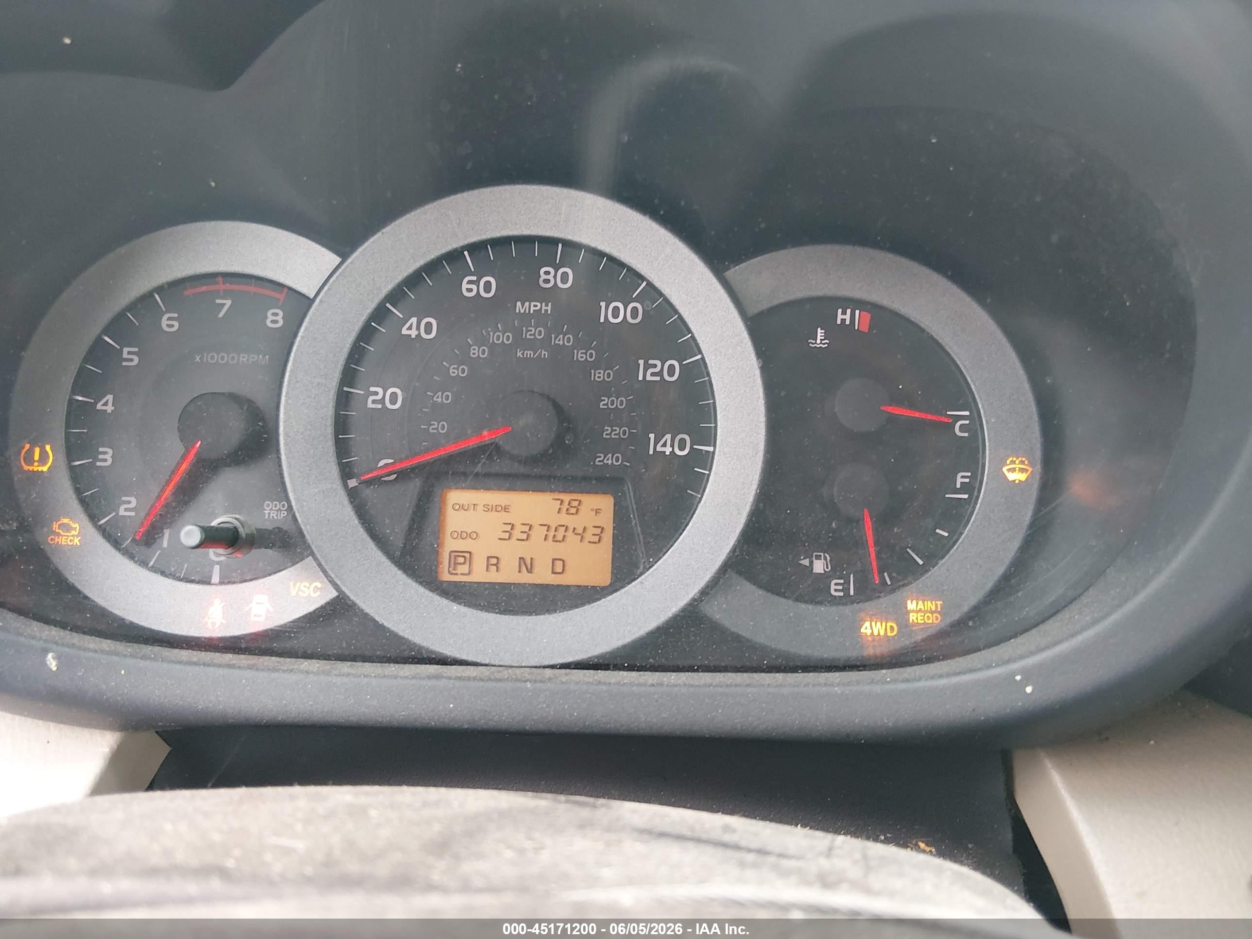2007 Toyota Rav4 Base V6 Blue vin: JTMBK33V375038315