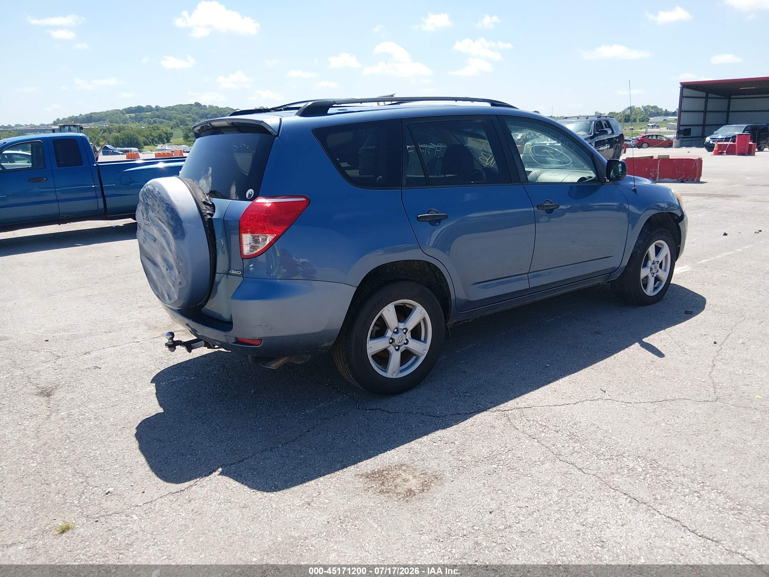 2007 Toyota Rav4 Base V6 Blue vin: JTMBK33V375038315