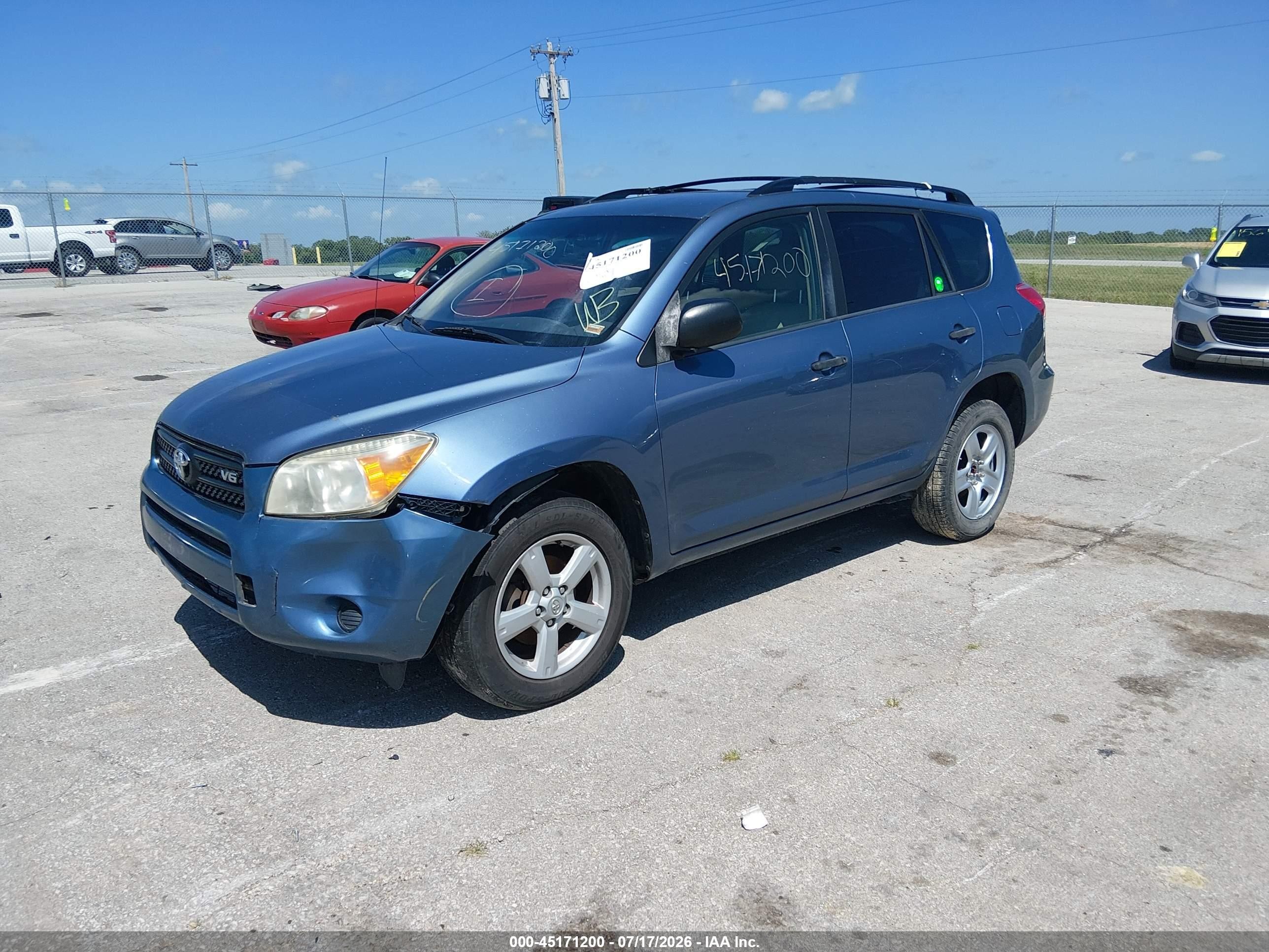 2007 Toyota Rav4 Base V6 Blue vin: JTMBK33V375038315
