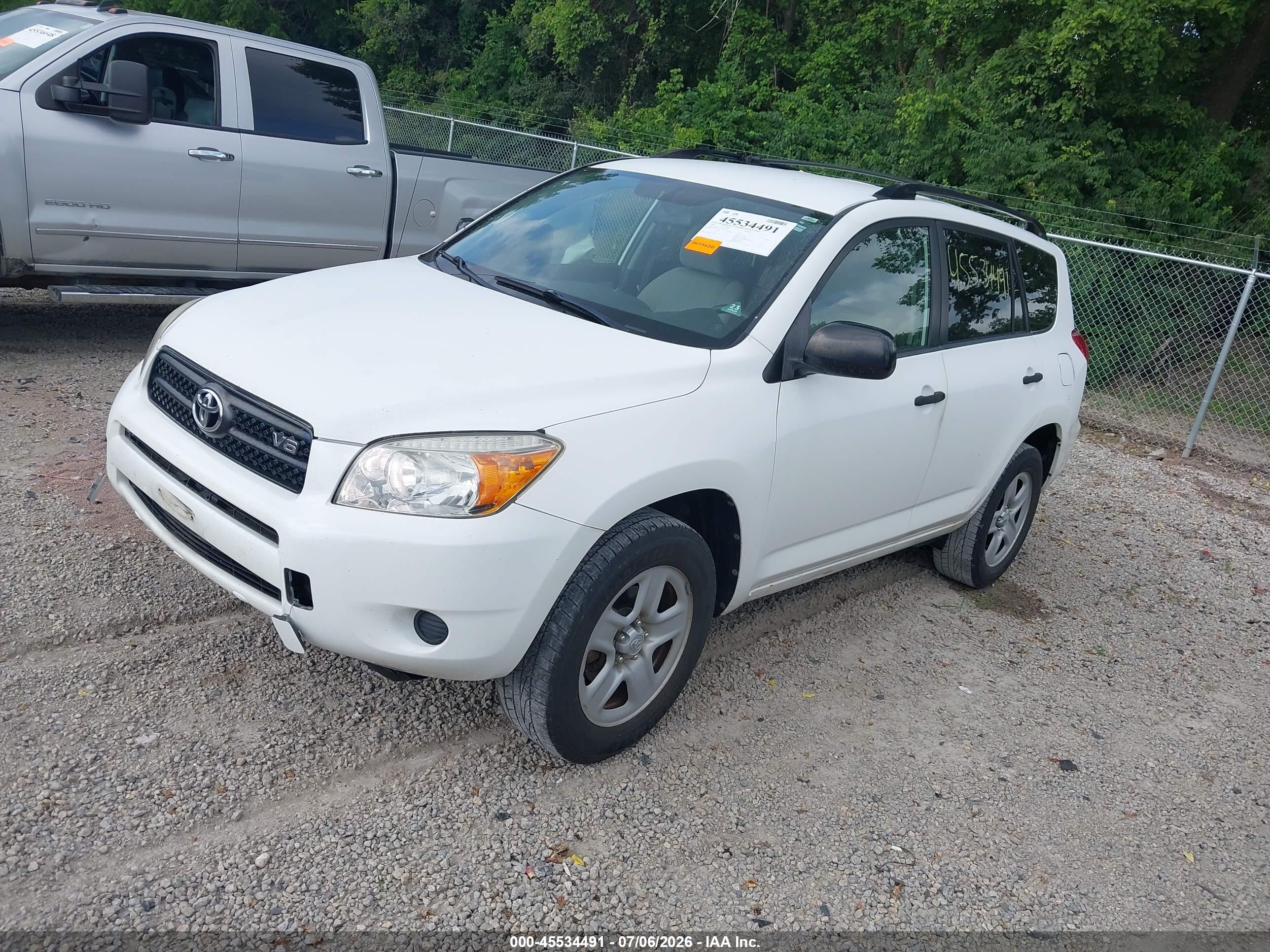 2007 Toyota Rav4 Base V6 (a5) Silver vin: JTMBK33V376012677