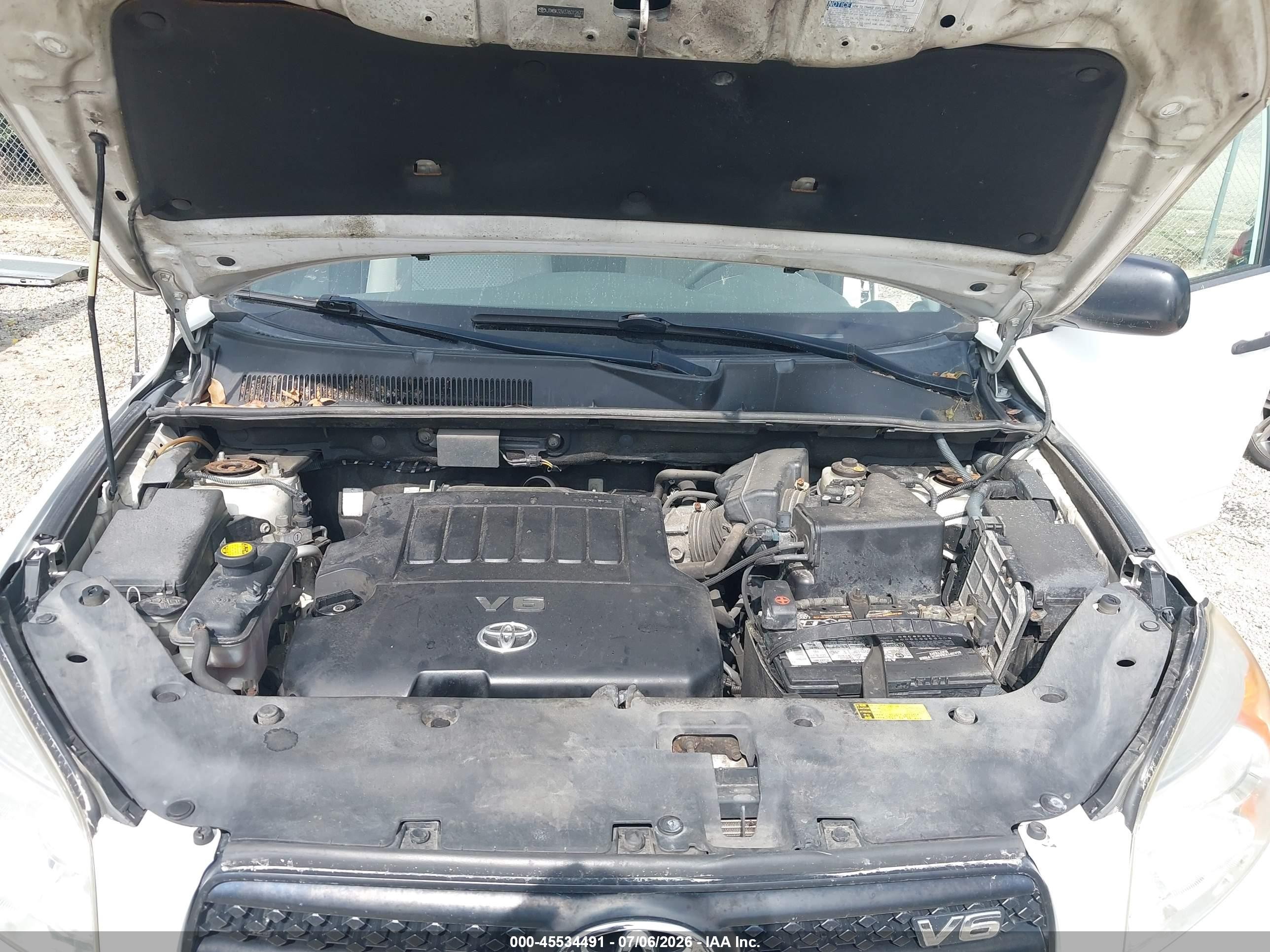 2007 Toyota Rav4 Base V6 (a5) Silver vin: JTMBK33V376012677