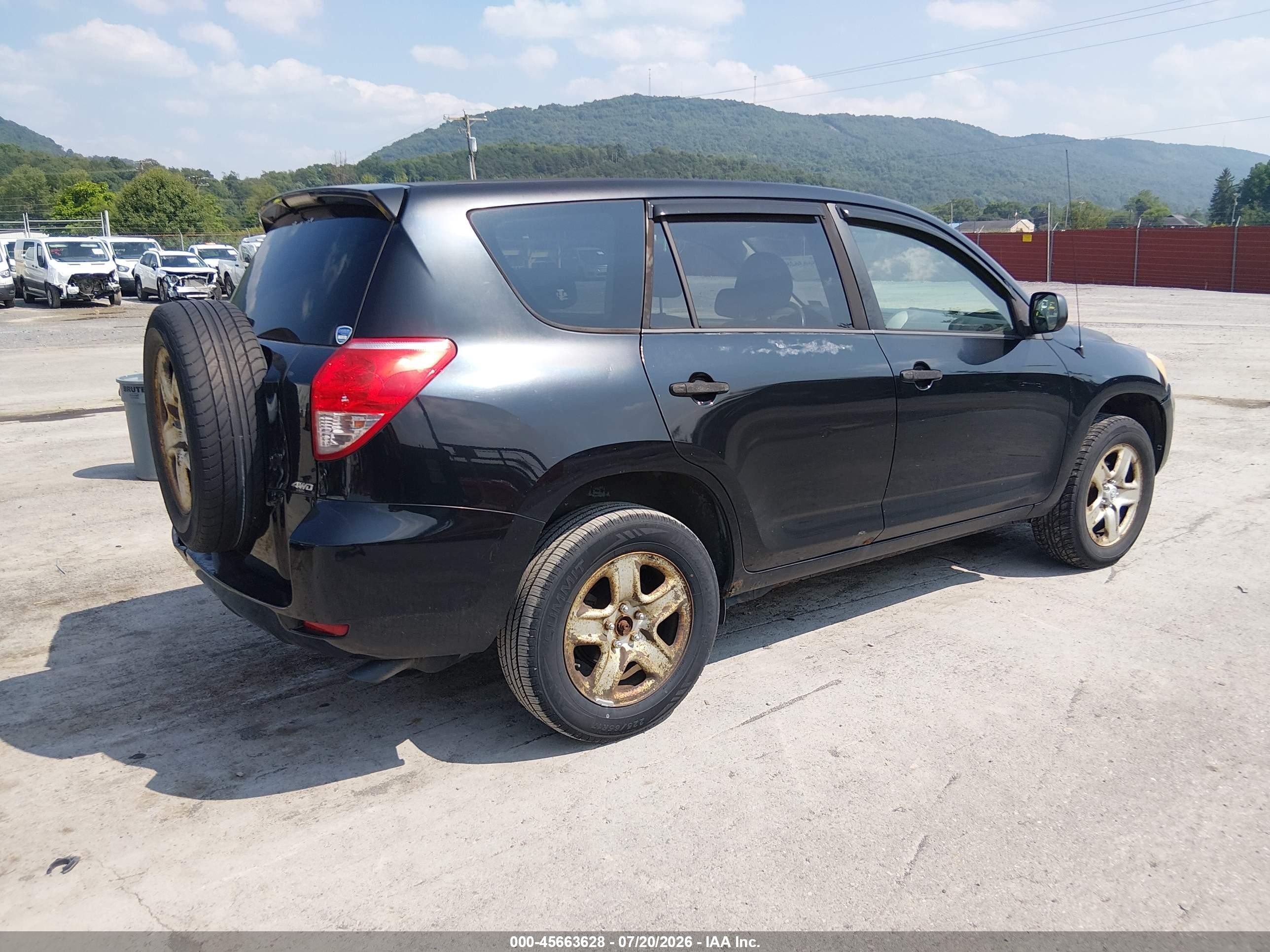 2007 Toyota Rav4 Base V6 (a5) Black vin: JTMBK33V376013862