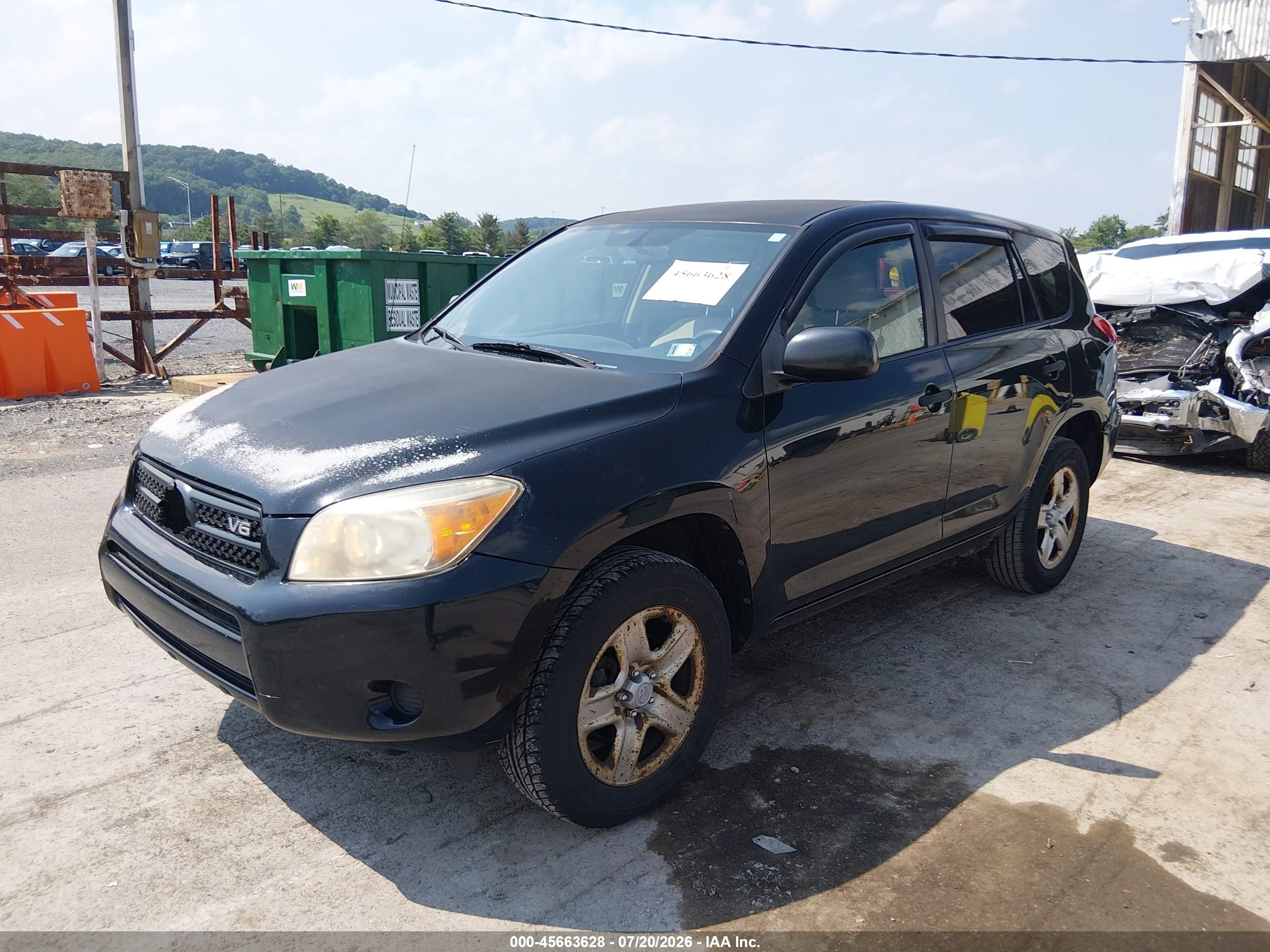 2007 Toyota Rav4 Base V6 (a5) Black vin: JTMBK33V376013862