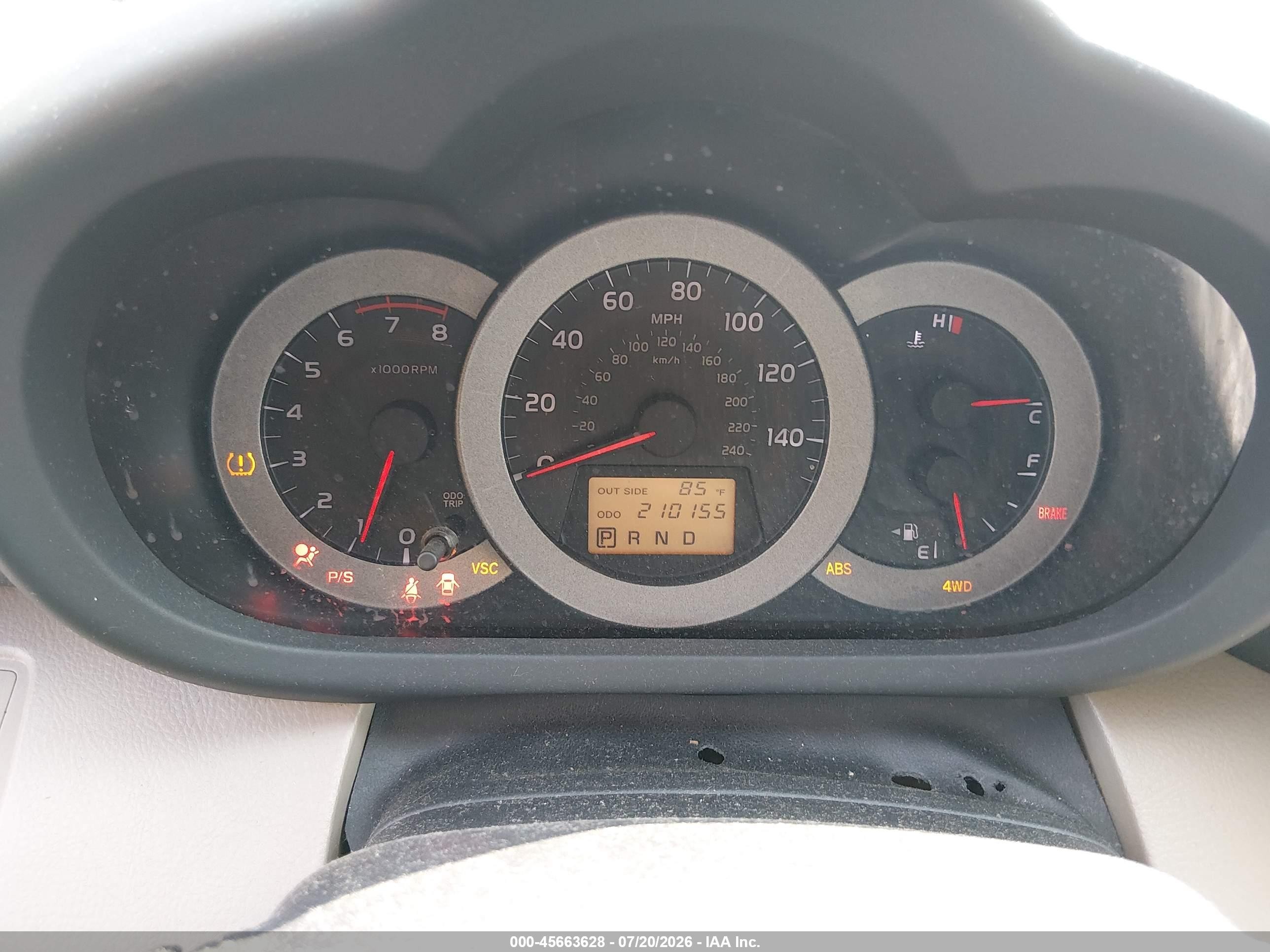 2007 Toyota Rav4 Base V6 (a5) Black vin: JTMBK33V376013862