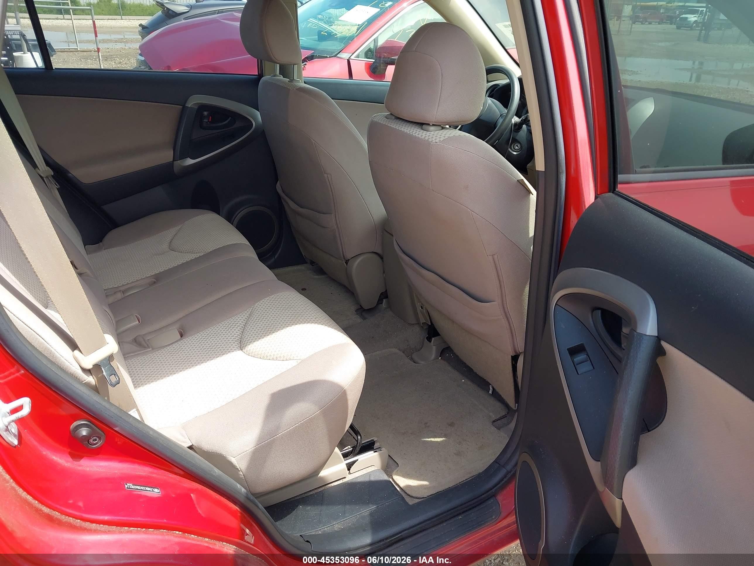 2008 Toyota Rav4 Base V6 Red vin: JTMBK33V386030114