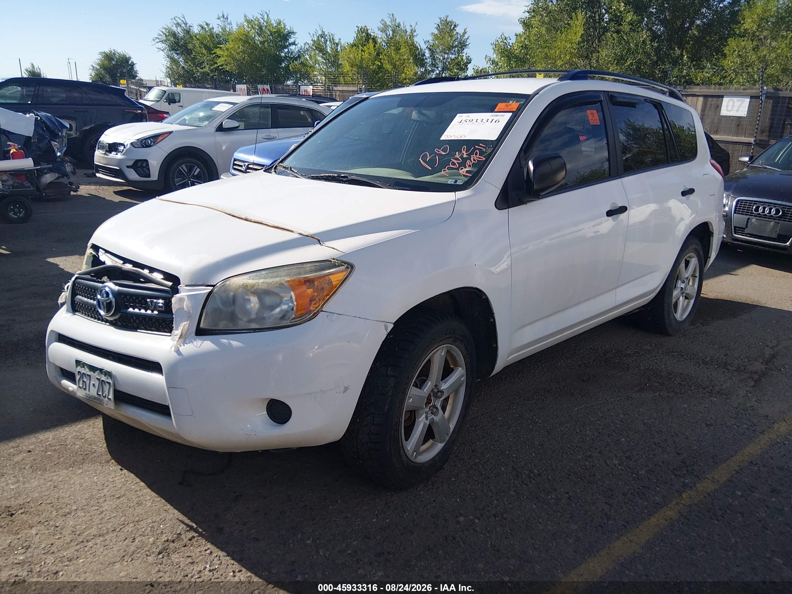 2006 Toyota Rav4 Base V6 Белый vin: JTMBK33V466006983