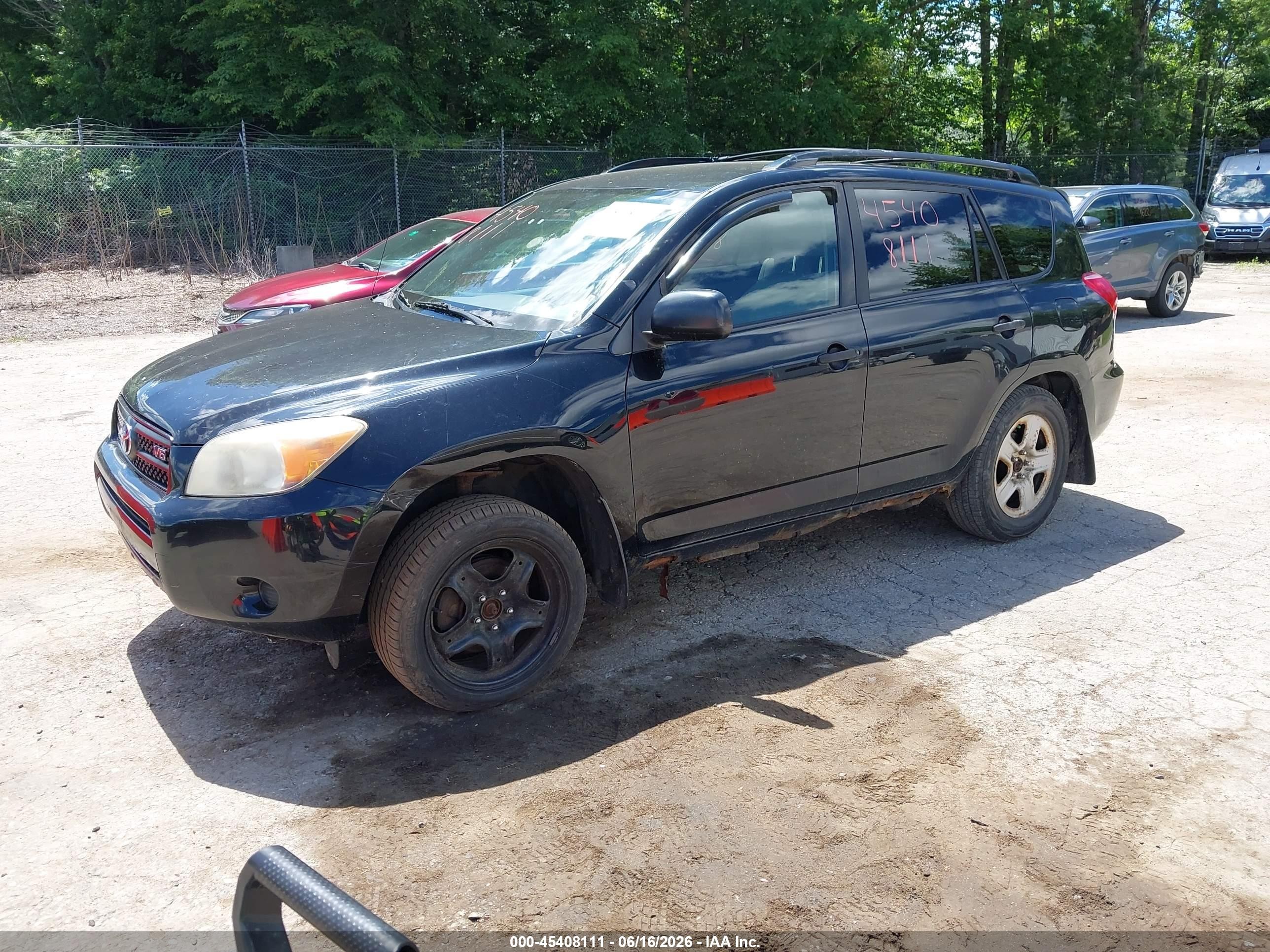 2008 Toyota Rav4 Base V6 Black vin: JTMBK33V485065105
