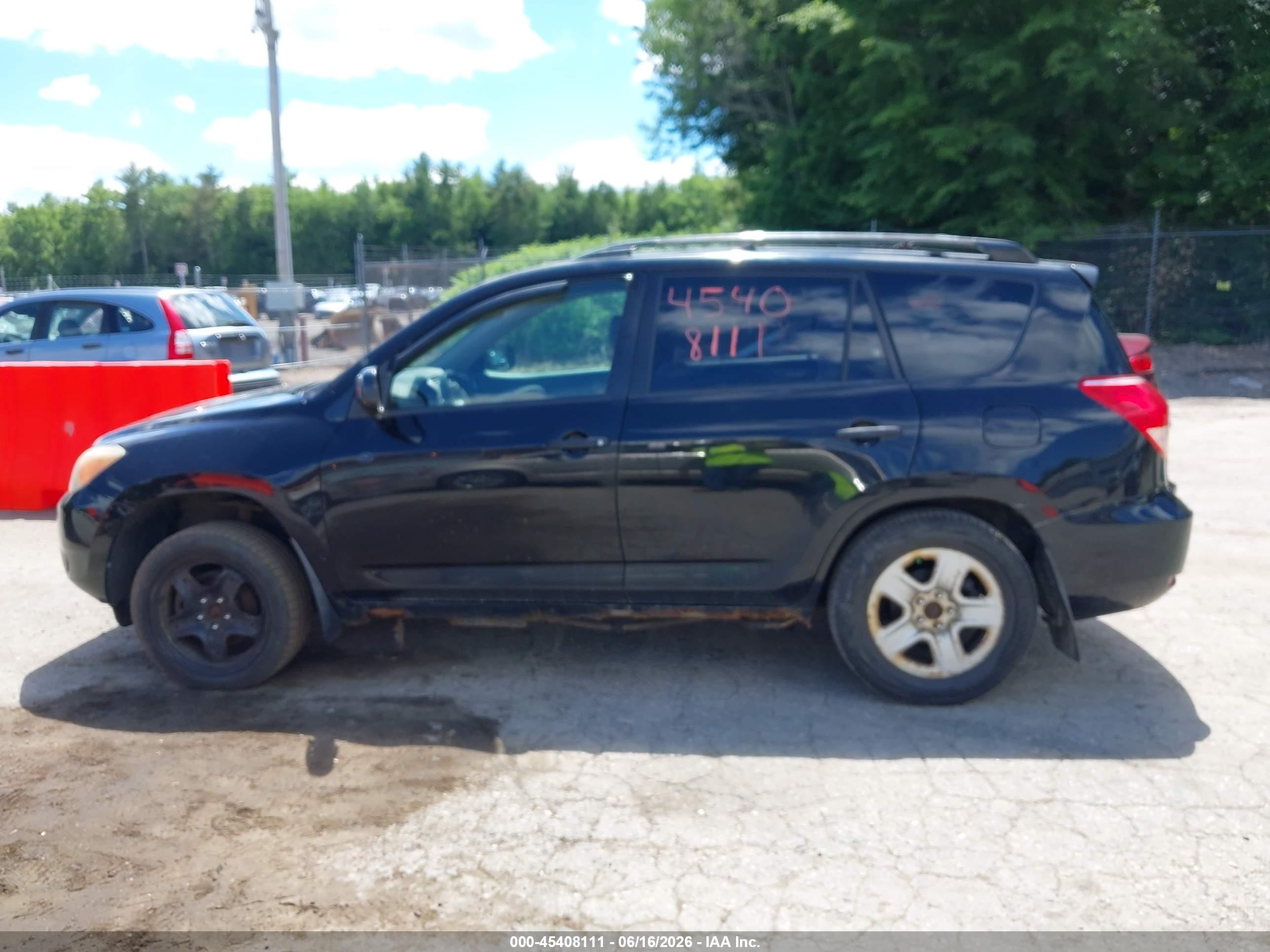 2008 Toyota Rav4 Base V6 Black vin: JTMBK33V485065105