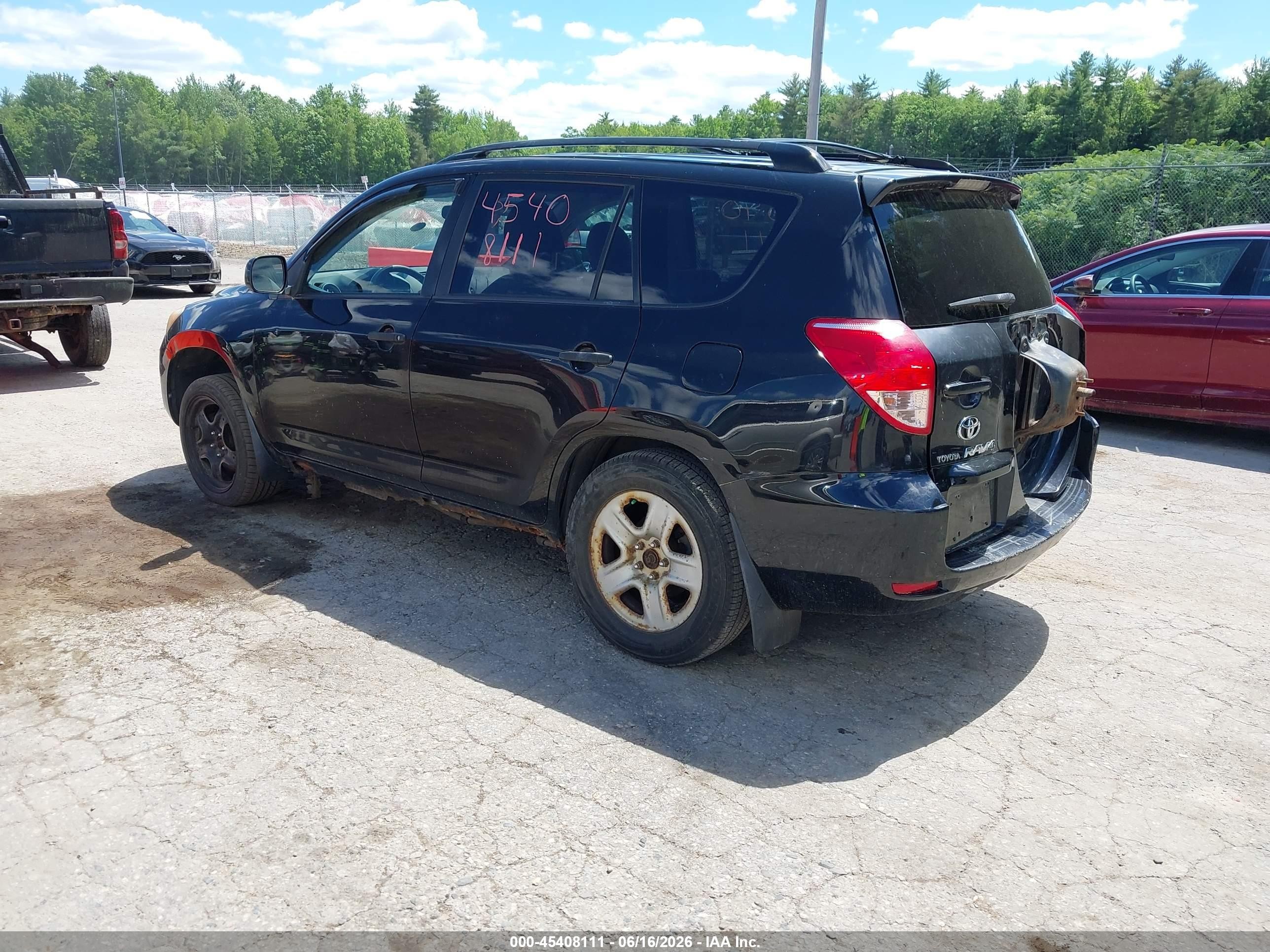2008 Toyota Rav4 Base V6 Black vin: JTMBK33V485065105