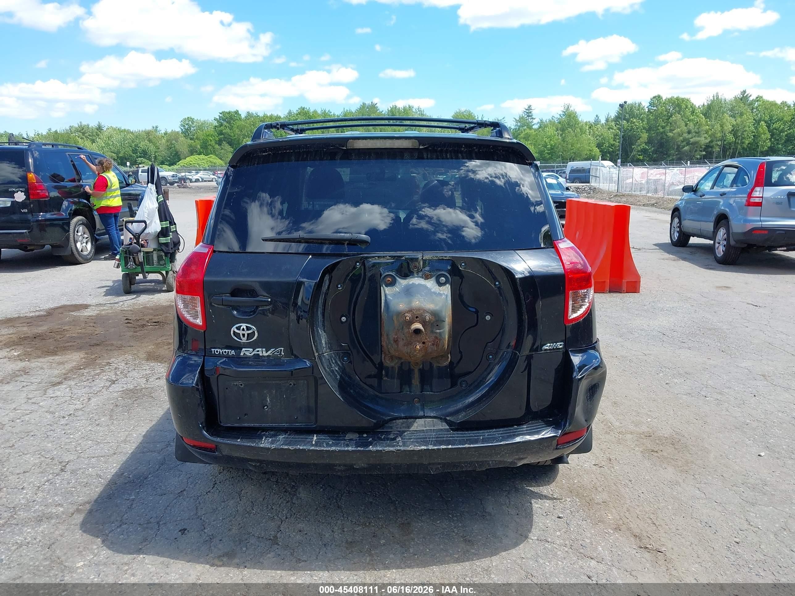 2008 Toyota Rav4 Base V6 Black vin: JTMBK33V485065105