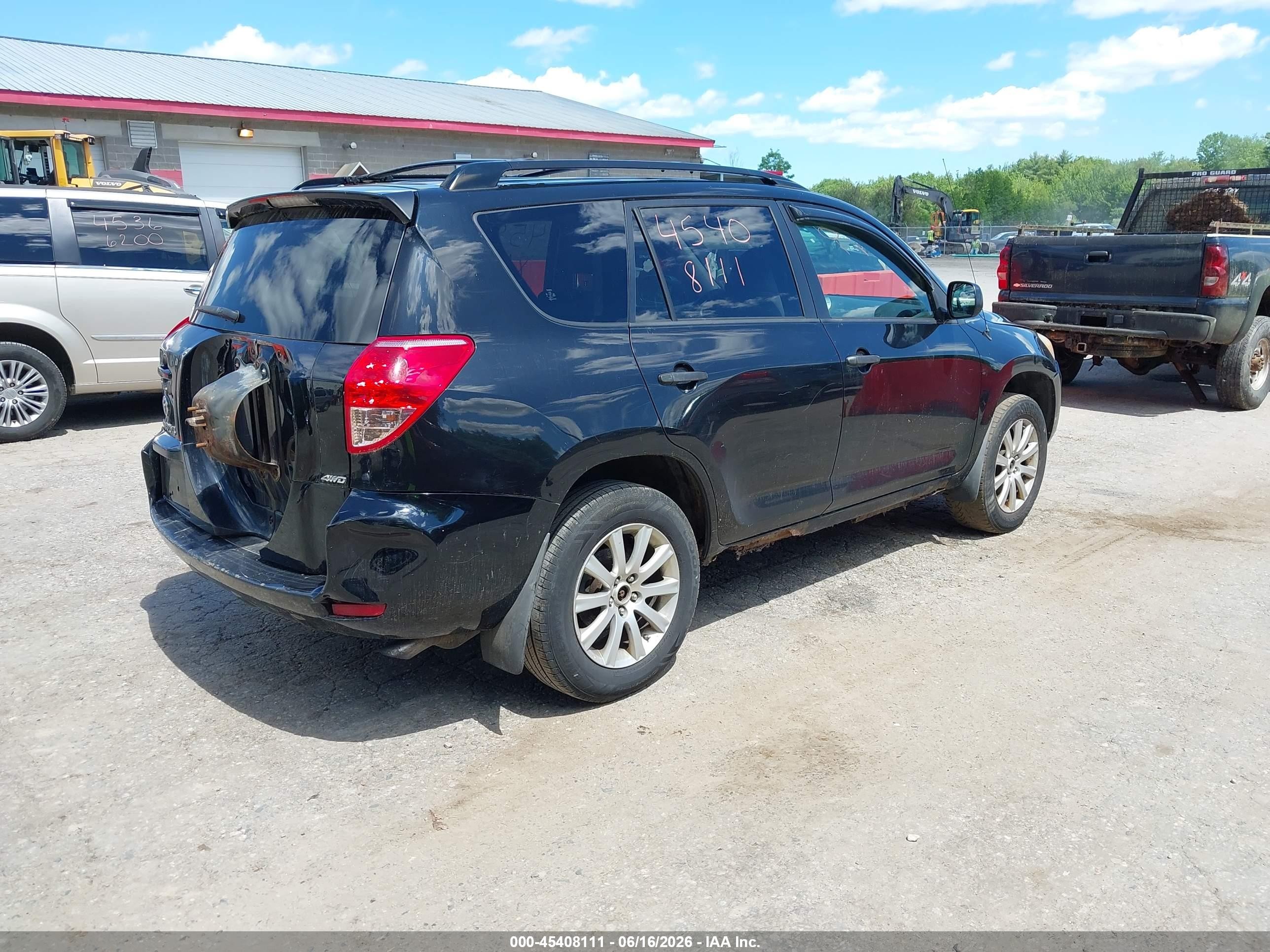 2008 Toyota Rav4 Base V6 Black vin: JTMBK33V485065105