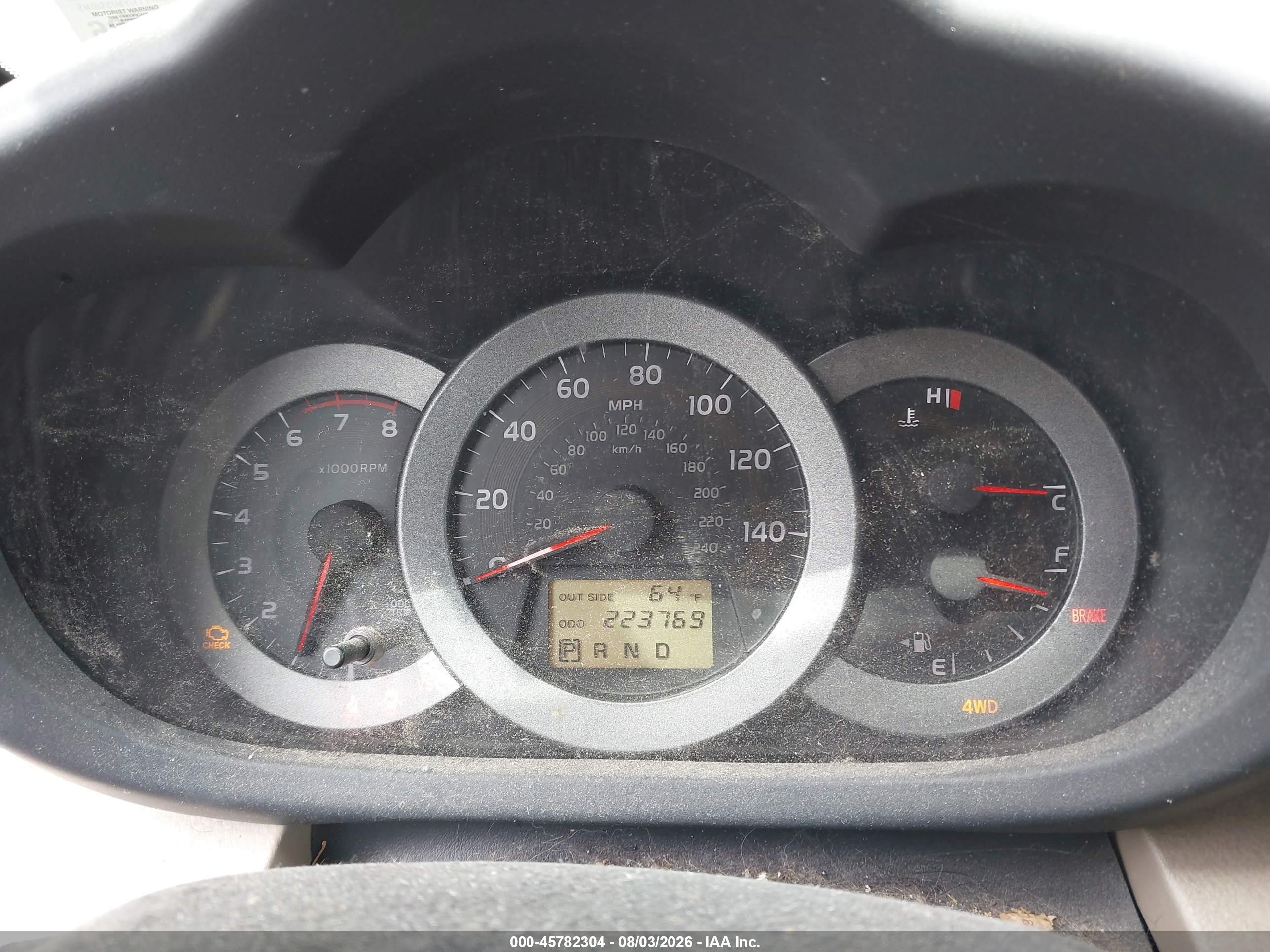 2008 Toyota Rav4 Base V6 Green vin: JTMBK33V585070815
