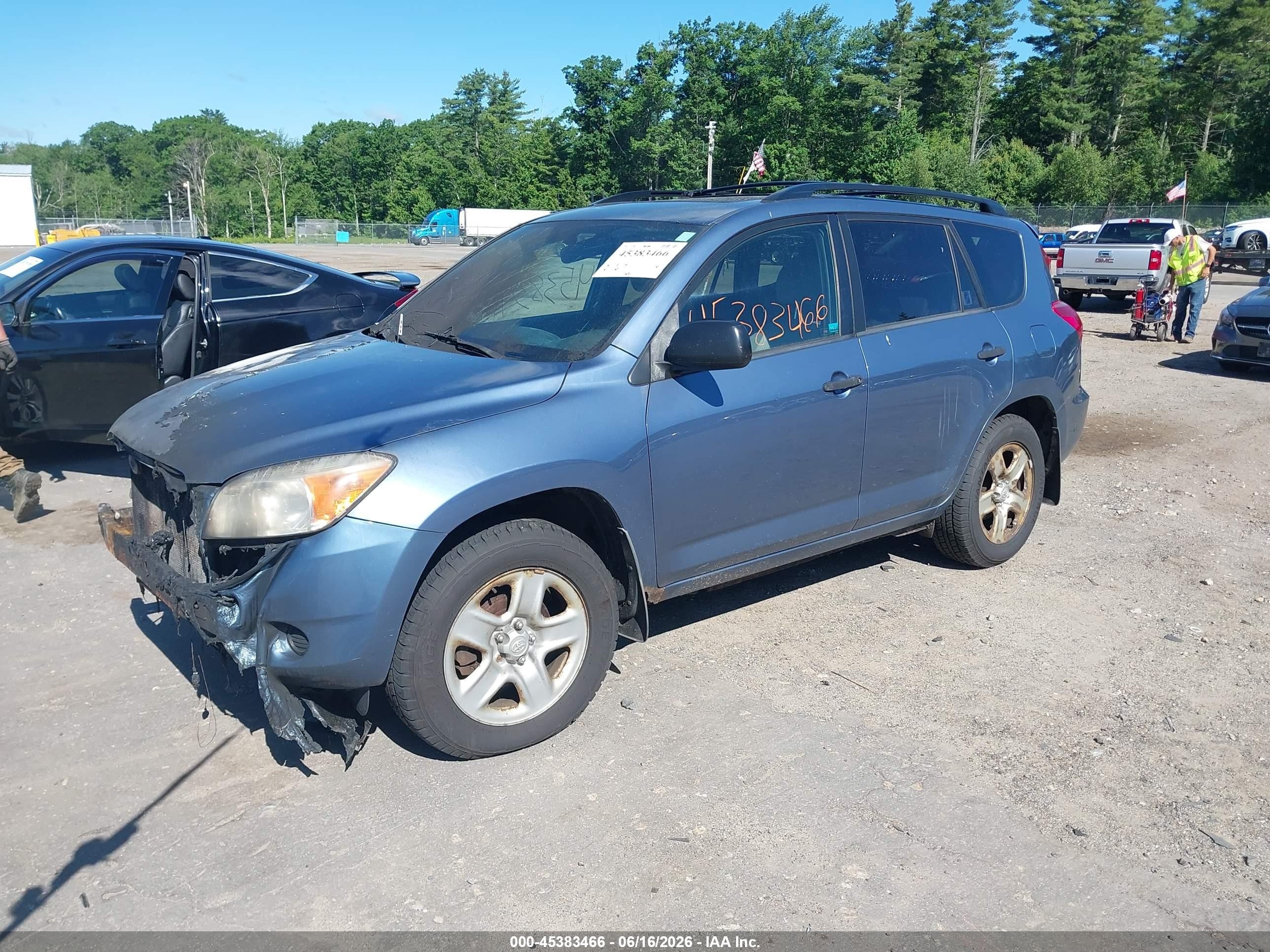 2008 Toyota Rav4 Base V6 Blue vin: JTMBK33V785057984
