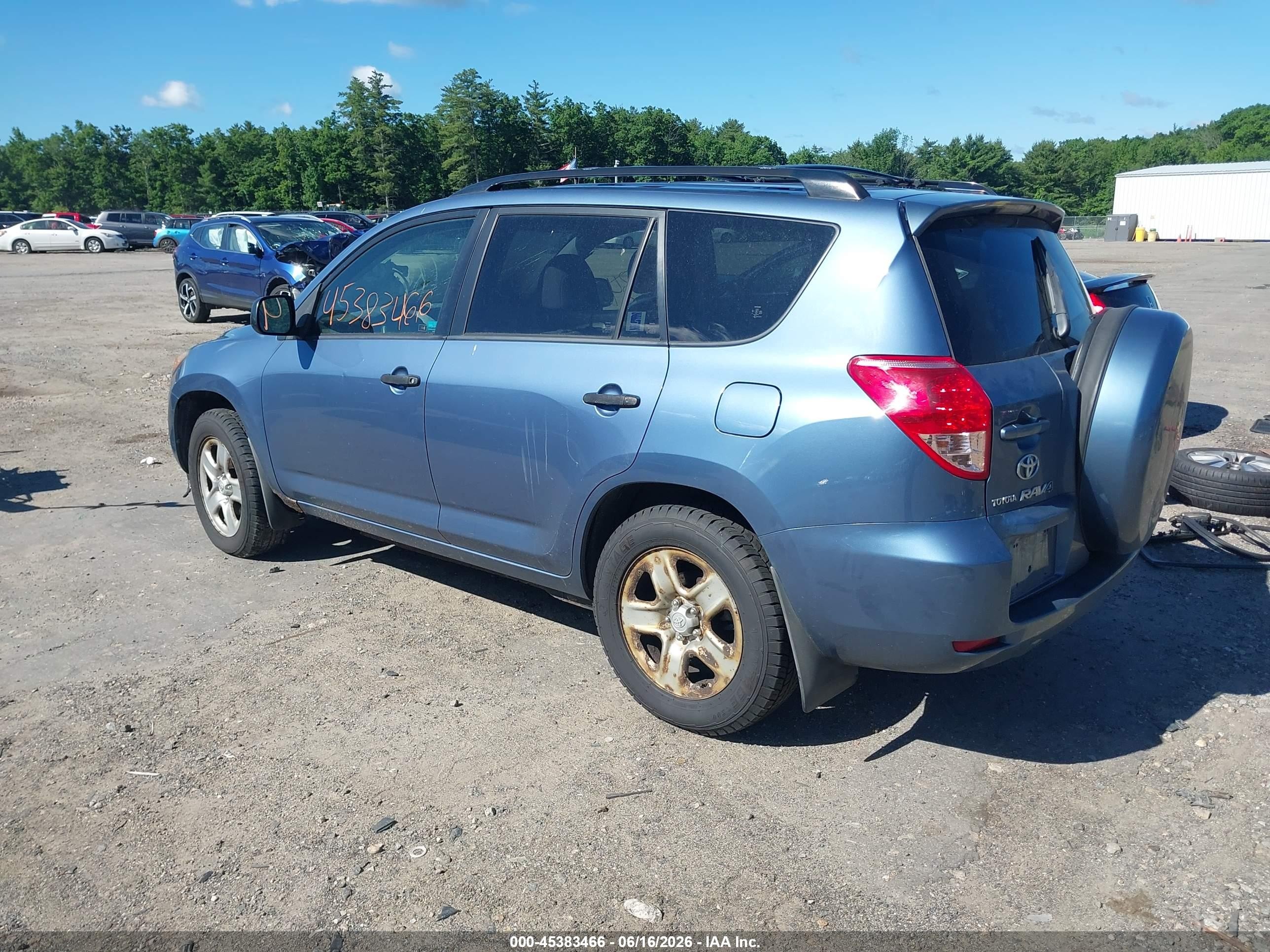 2008 Toyota Rav4 Base V6 Blue vin: JTMBK33V785057984