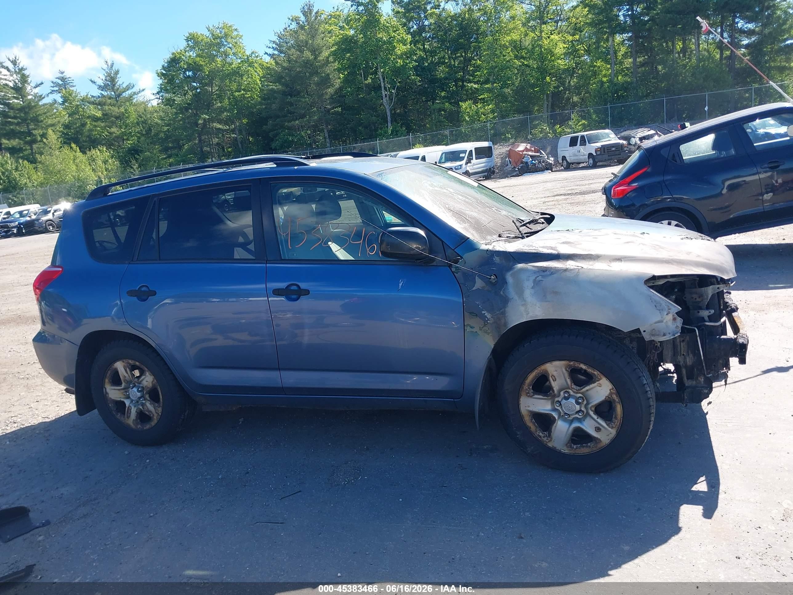 2008 Toyota Rav4 Base V6 Blue vin: JTMBK33V785057984