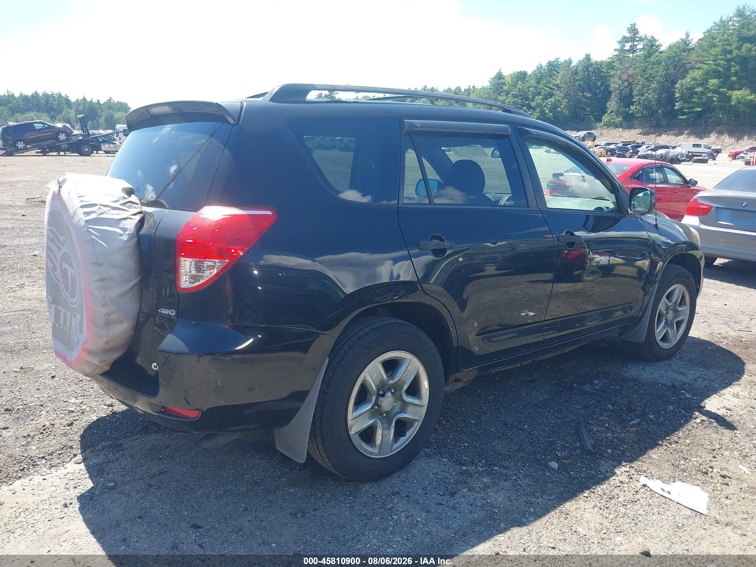 2008 Toyota Rav4 Base V6 Черный vin: JTMBK33V785070945