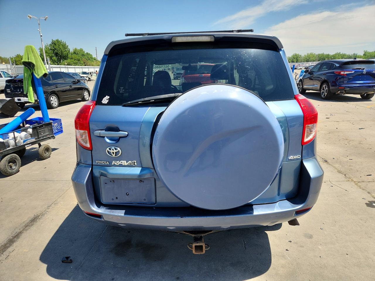 2008 Toyota Rav4 Base Blue vin: JTMBK33V786033338