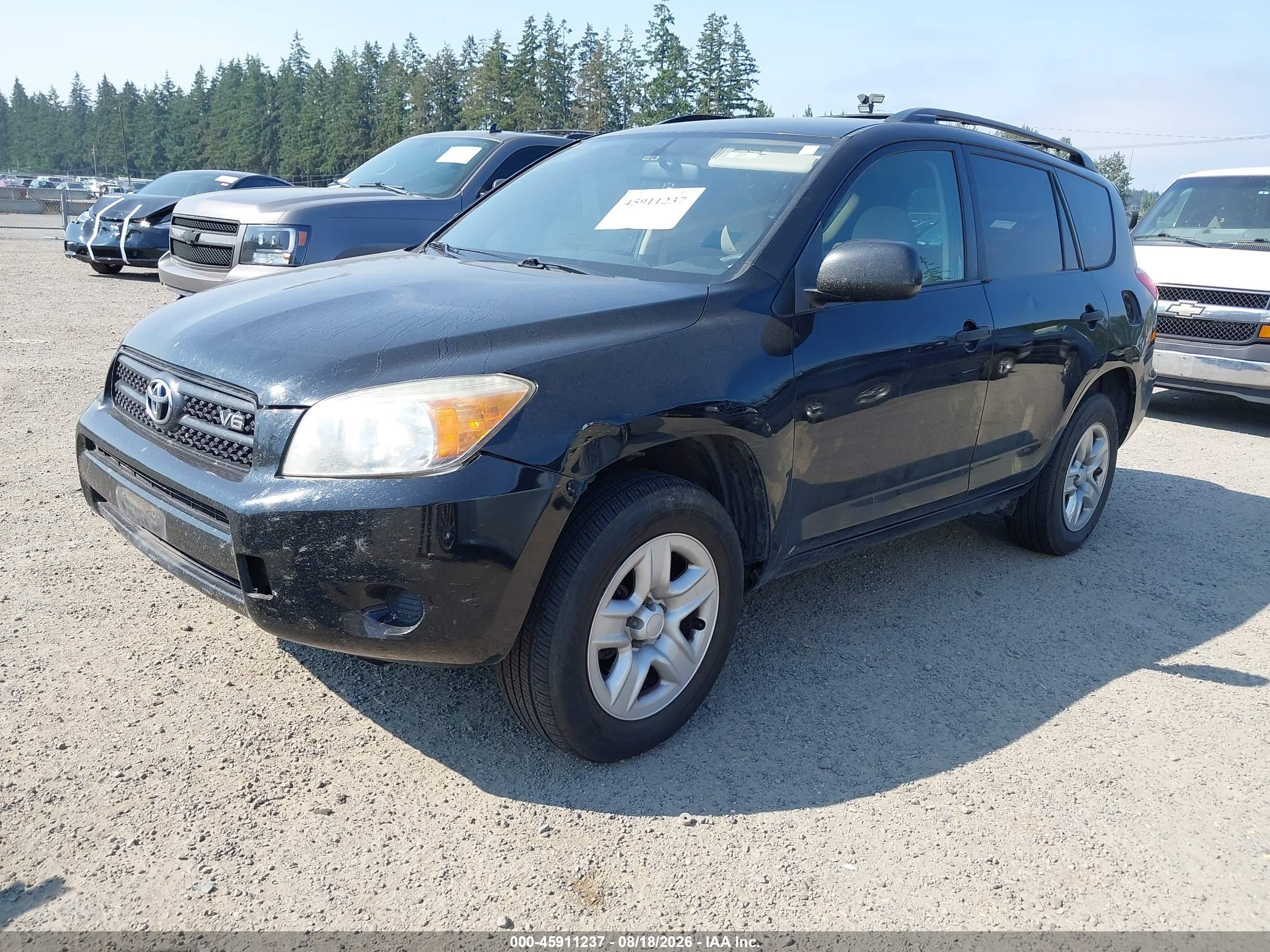 2008 Toyota Rav4 Base V6 Black vin: JTMBK33V786039446