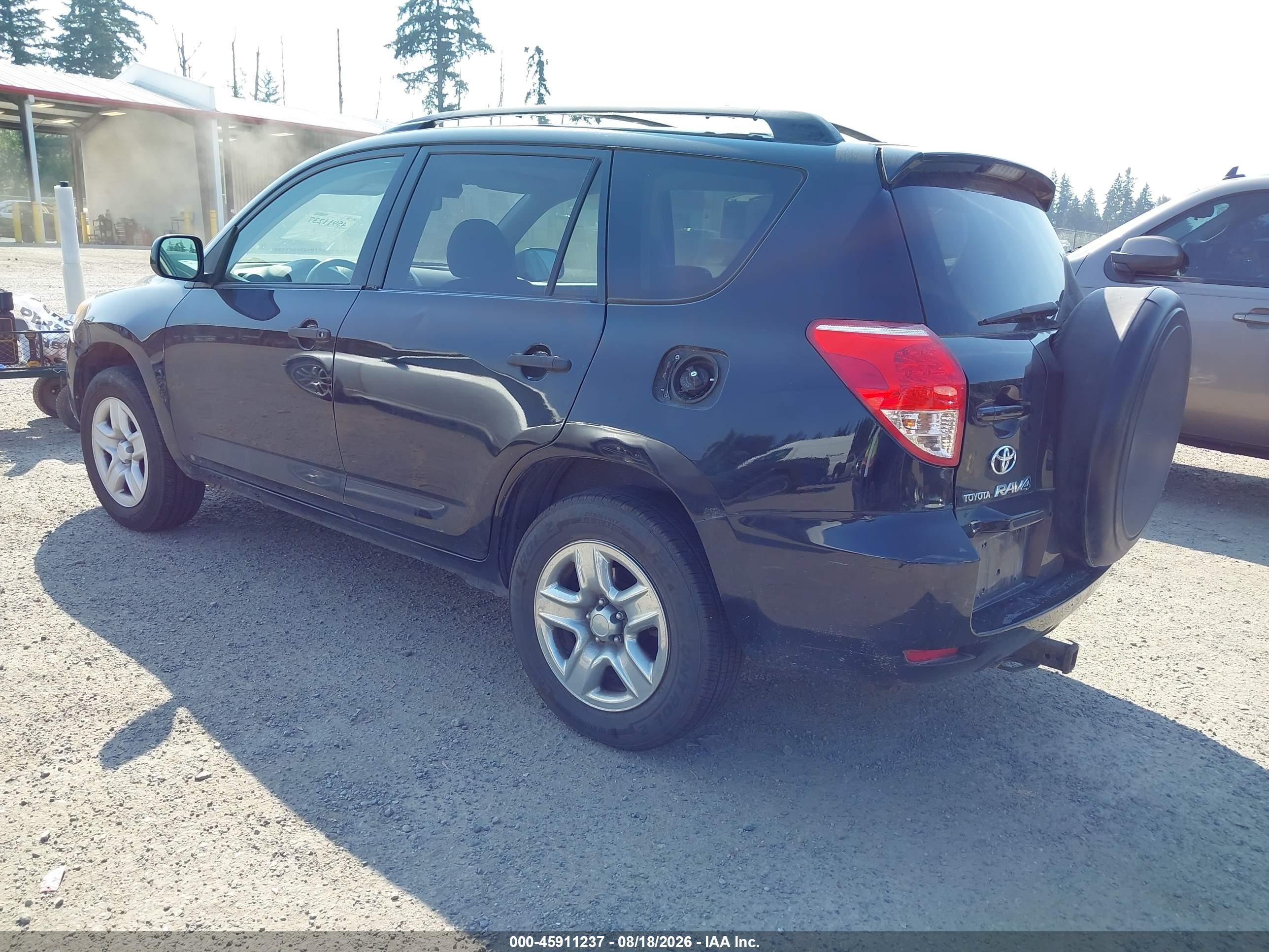 2008 Toyota Rav4 Base V6 Black vin: JTMBK33V786039446