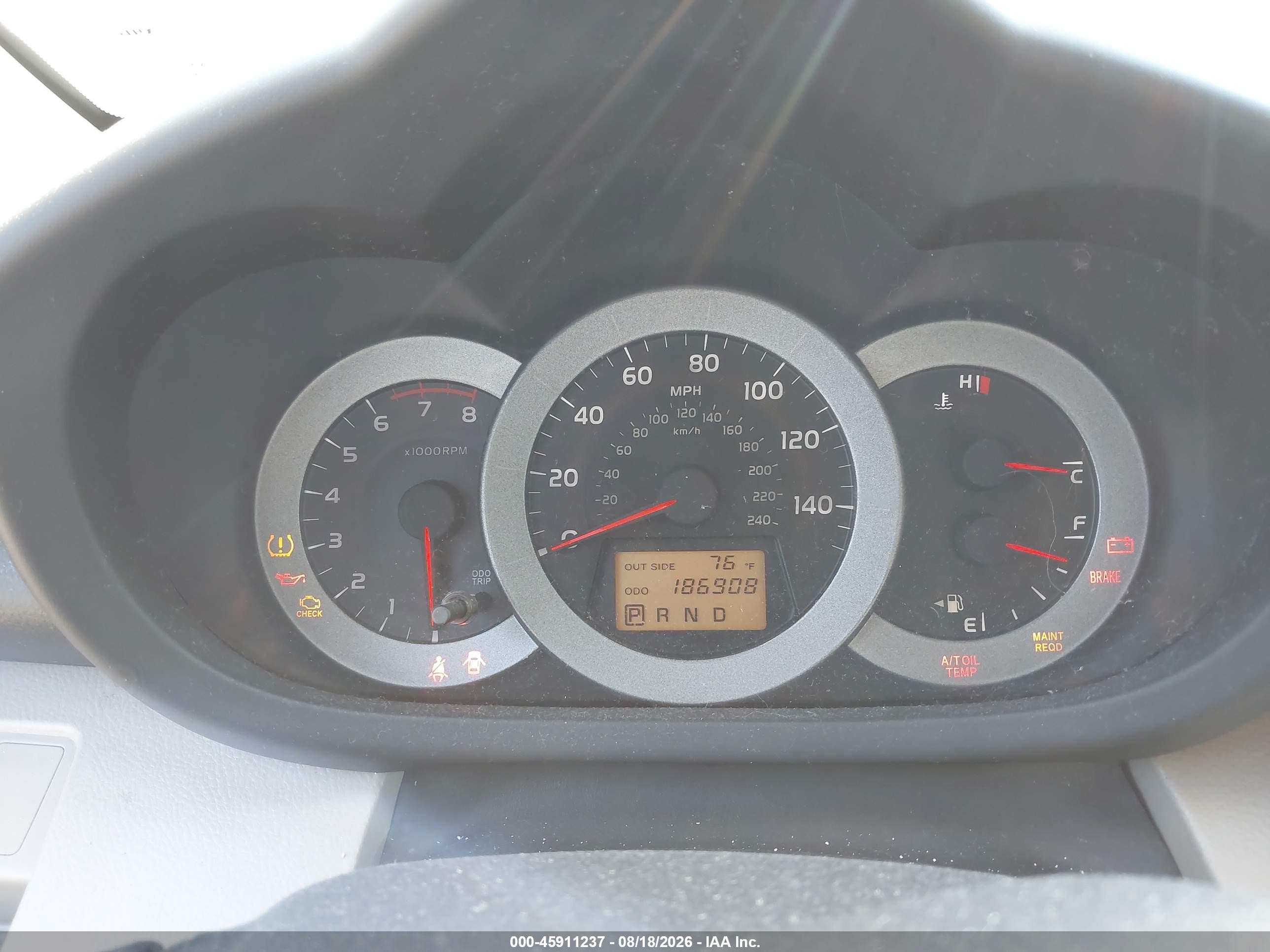 2008 Toyota Rav4 Base V6 Black vin: JTMBK33V786039446
