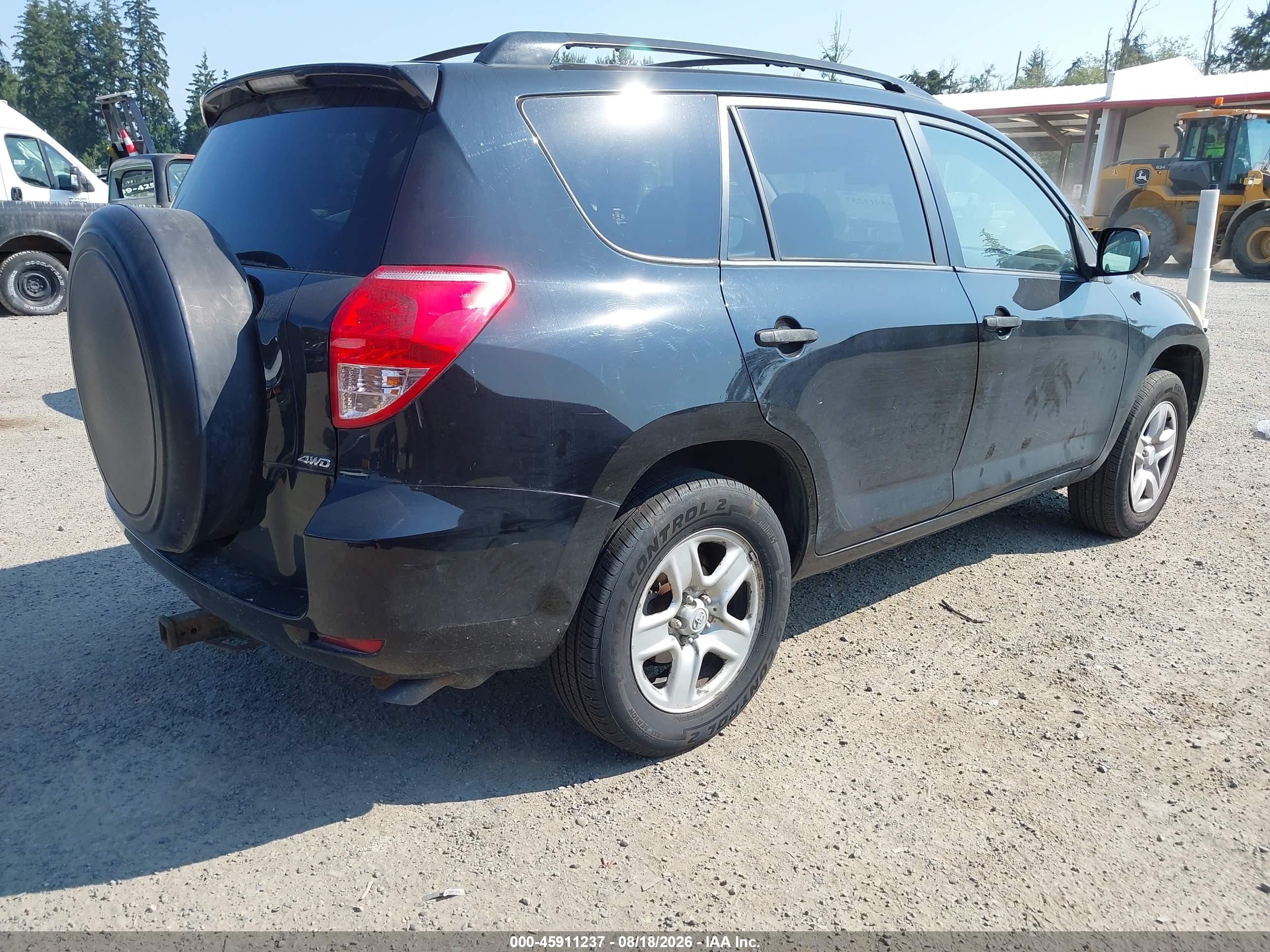 2008 Toyota Rav4 Base V6 Black vin: JTMBK33V786039446