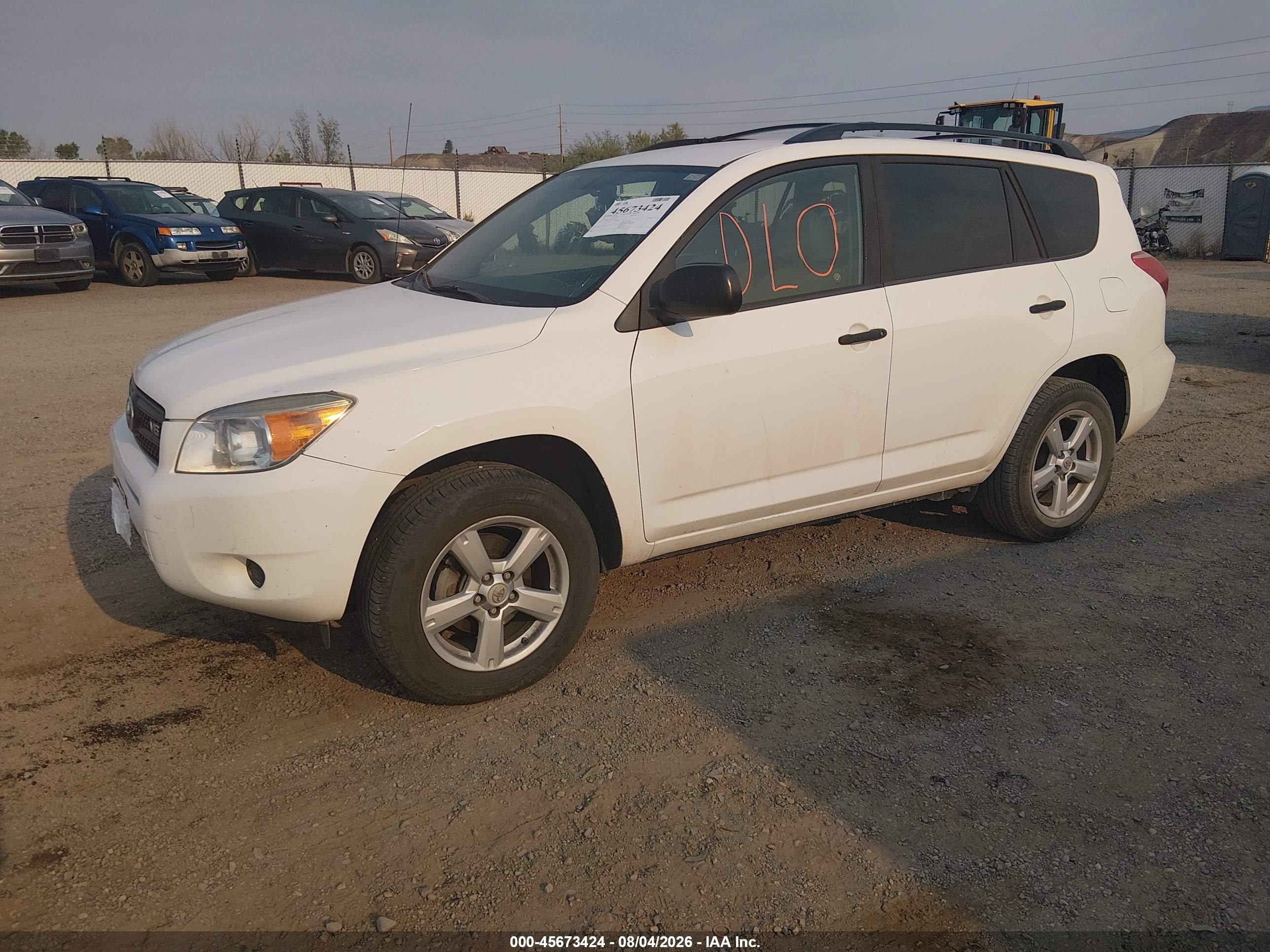 2007 Toyota Rav4 Base V6 (a5) White vin: JTMBK33V876024565