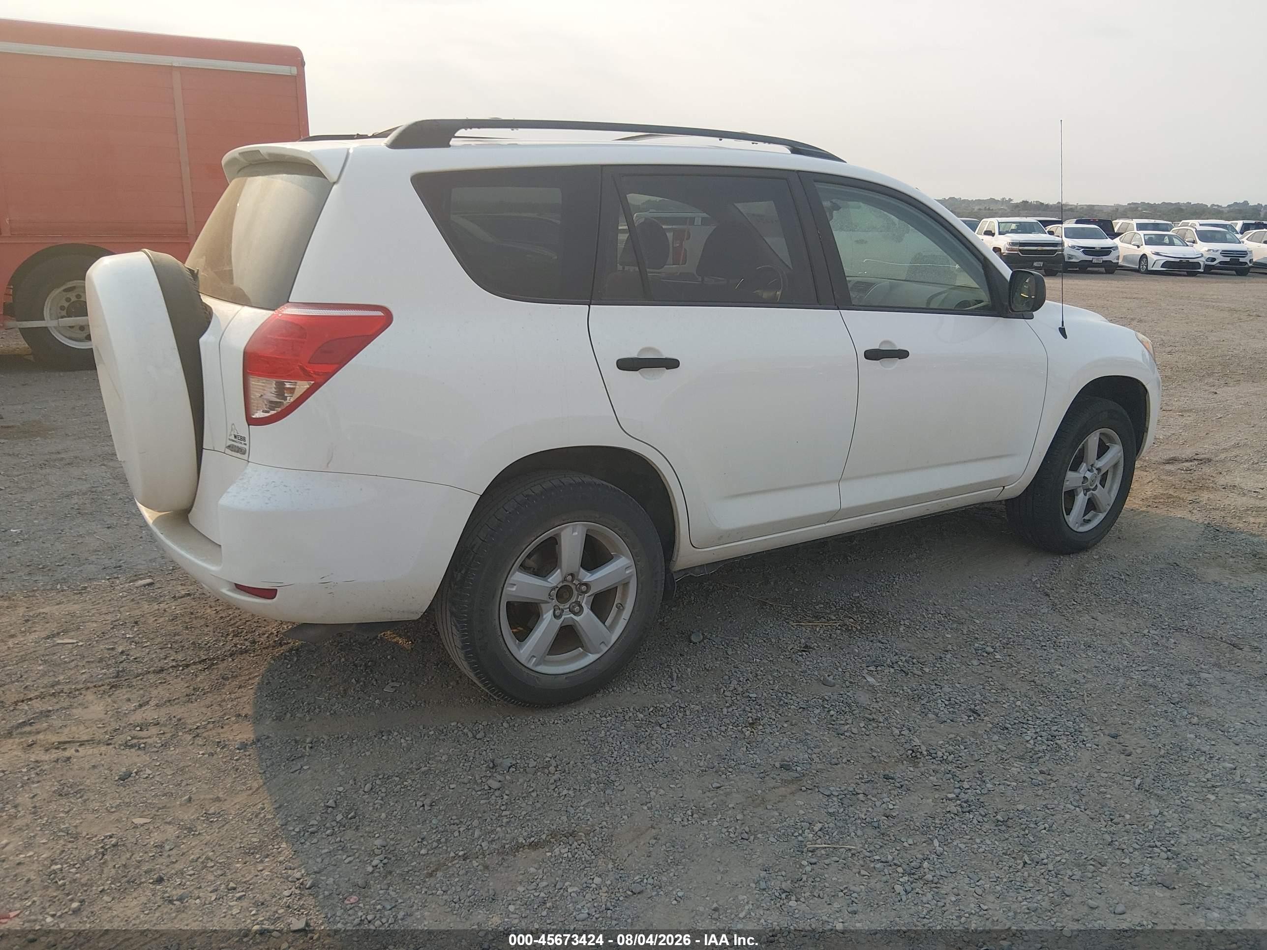 2007 Toyota Rav4 Base V6 (a5) White vin: JTMBK33V876024565