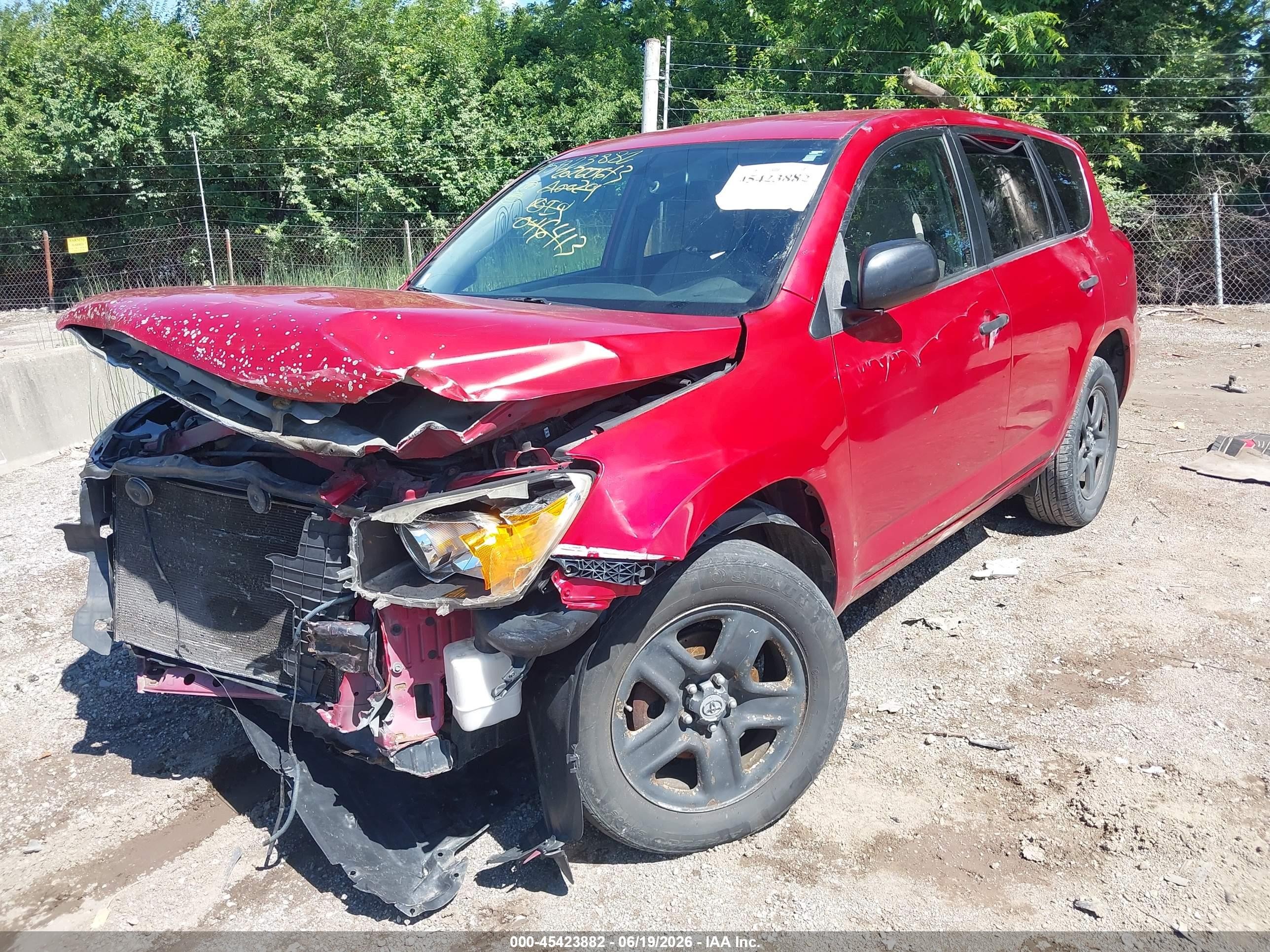 2008 Toyota Rav4 Base V6 Red vin: JTMBK33V885046413
