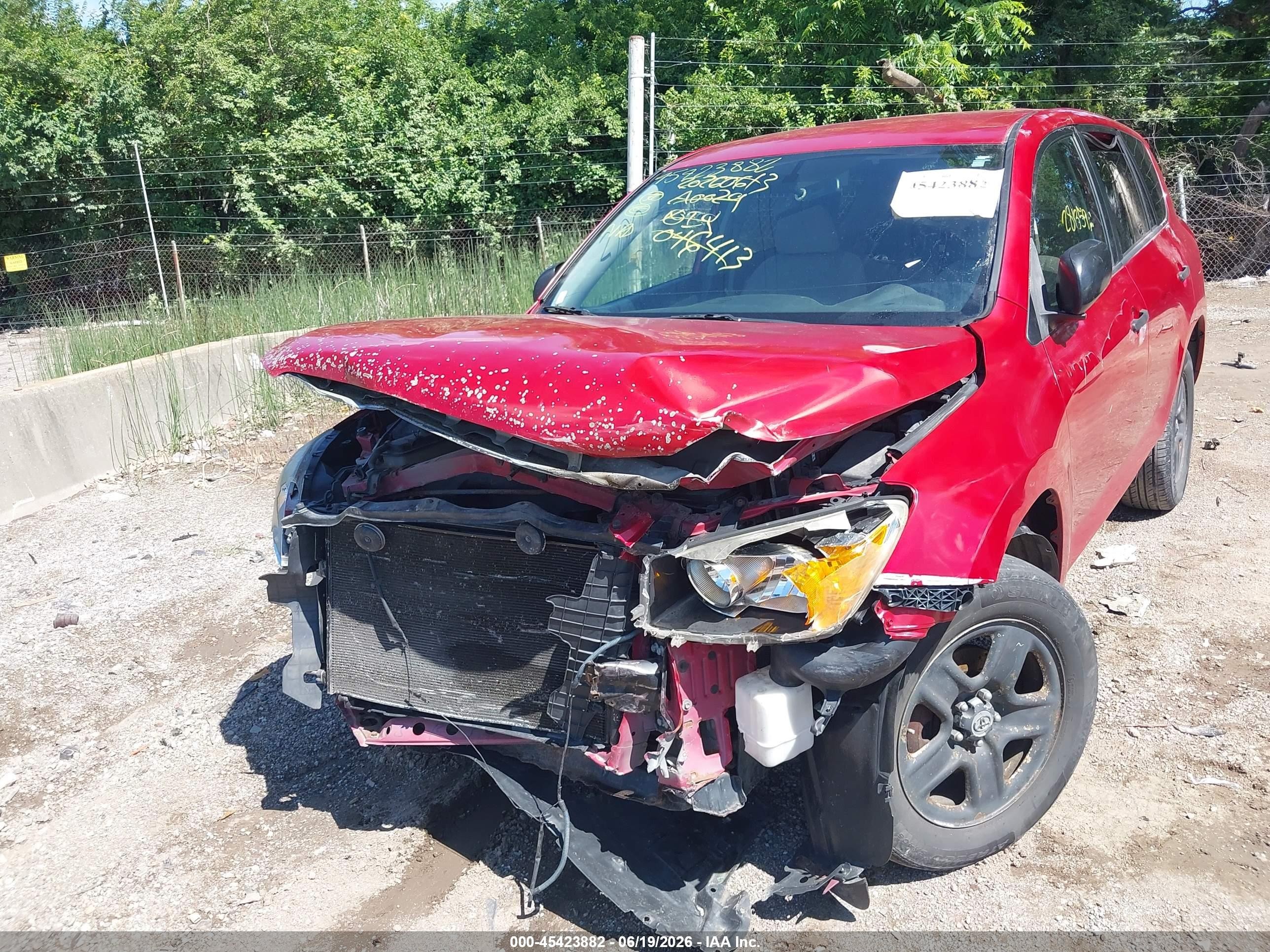 2008 Toyota Rav4 Base V6 Red vin: JTMBK33V885046413