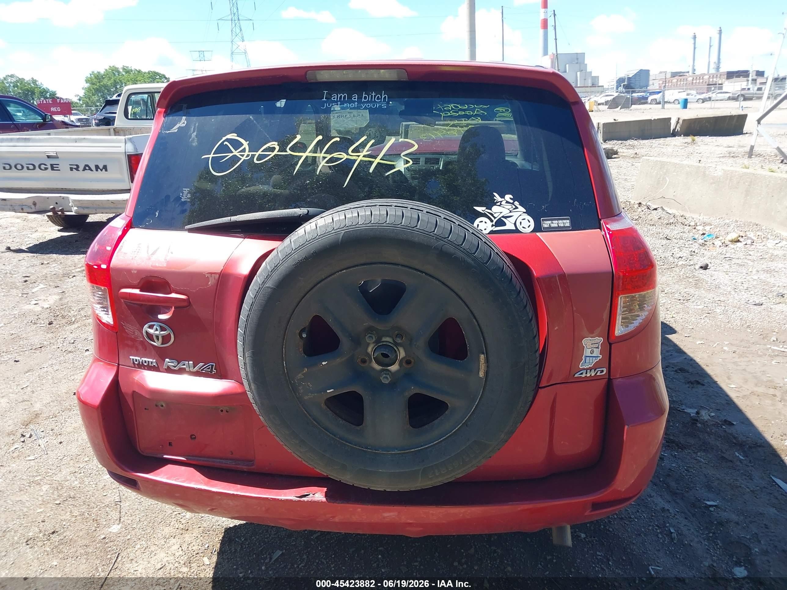 2008 Toyota Rav4 Base V6 Red vin: JTMBK33V885046413