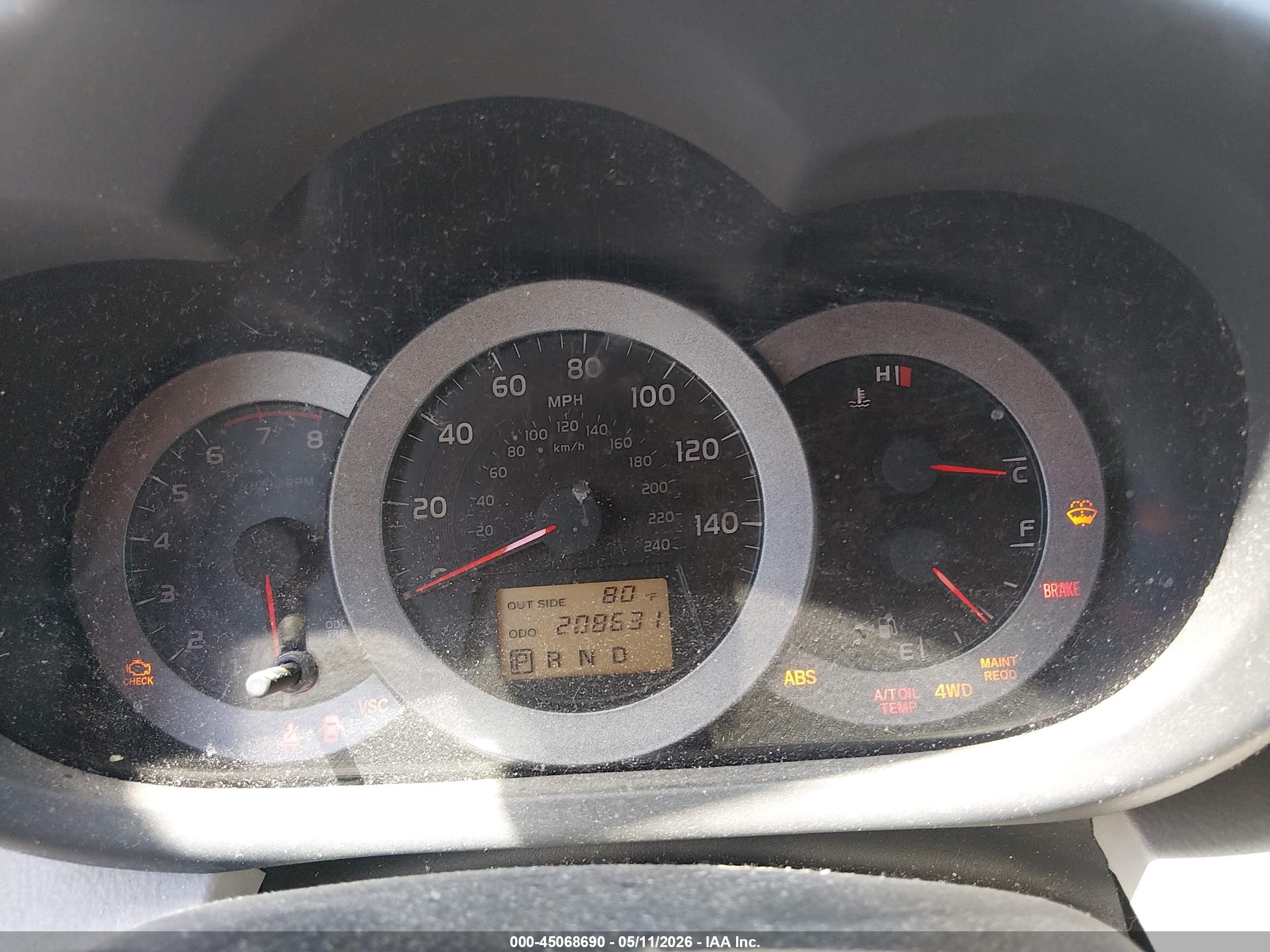 2007 Toyota Rav4 Base V6 Blue vin: JTMBK33V976027846
