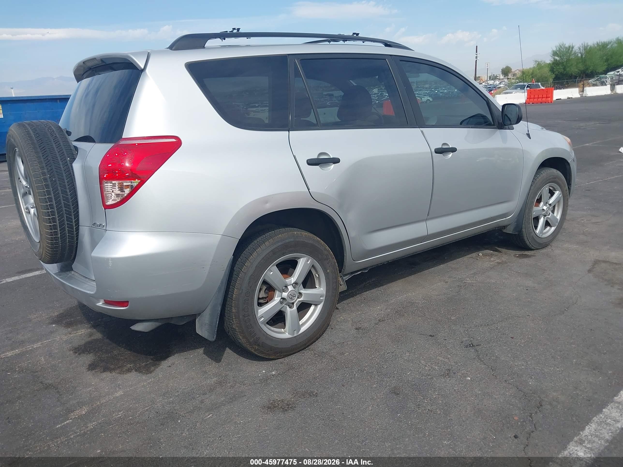 2007 Toyota Rav4 Base V6 (a5) Silver vin: JTMBK33VX75017333