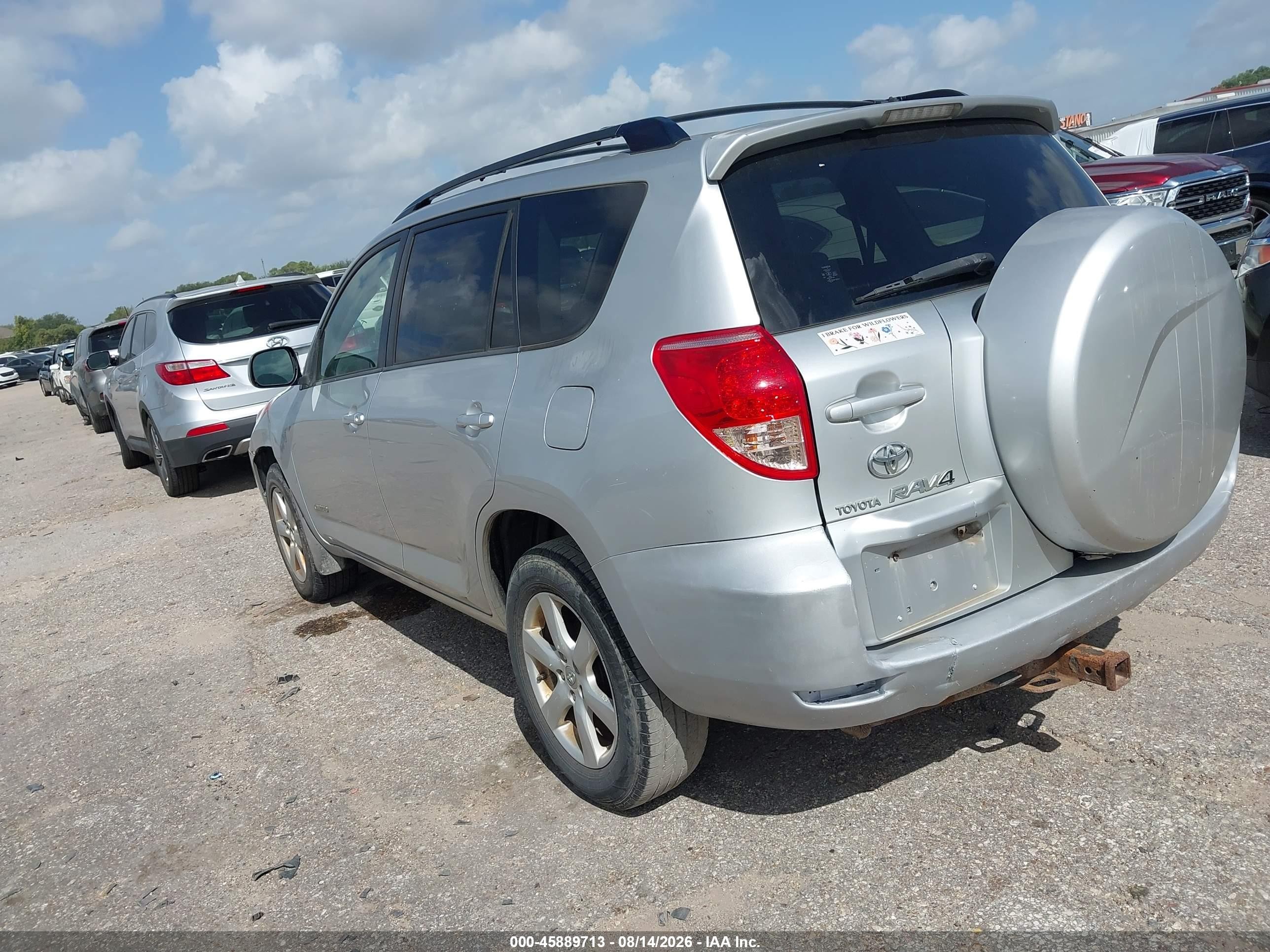 2008 Toyota Rav4 Ltd Silver vin: JTMBK34V485050859
