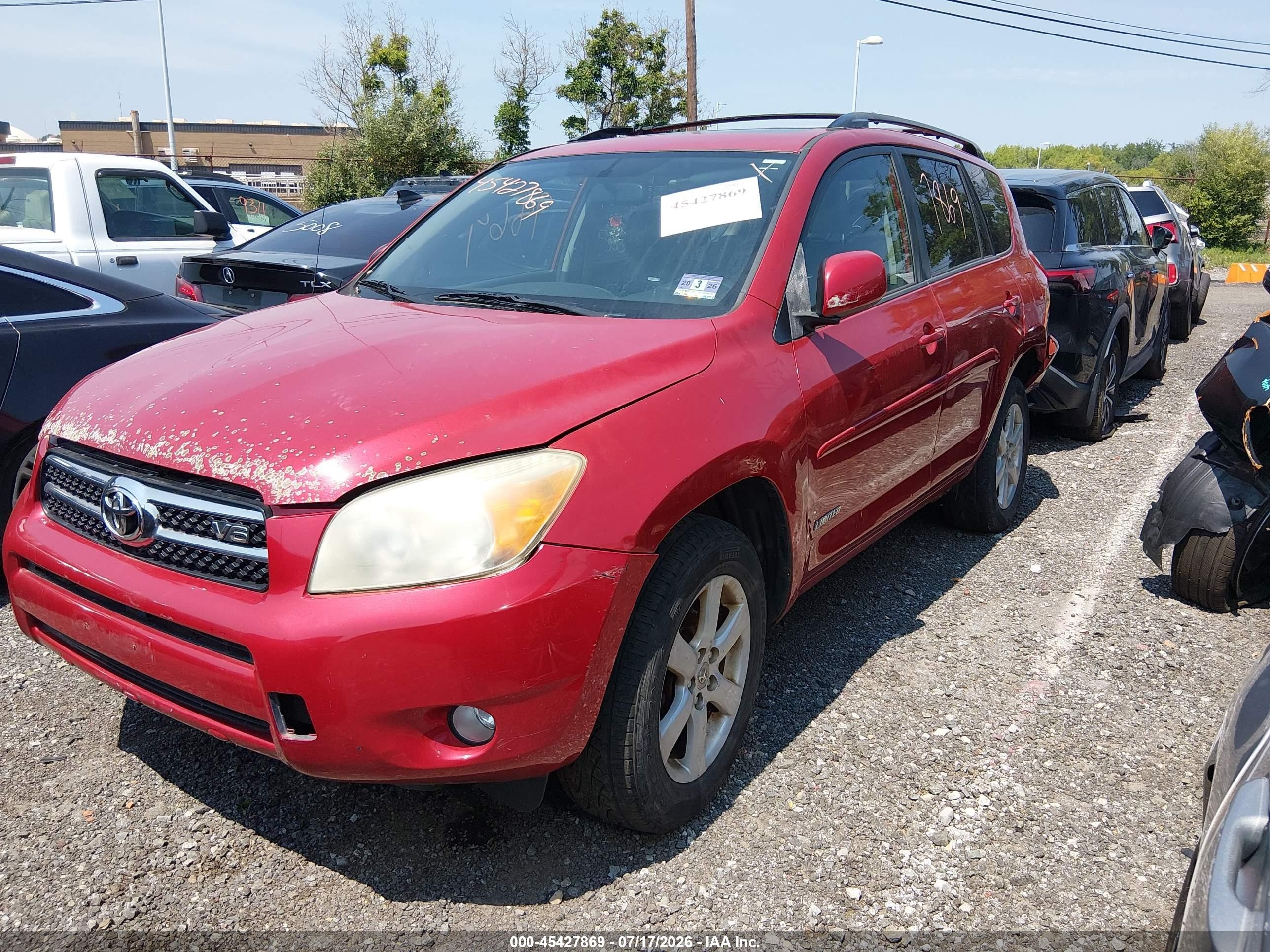 2007 Toyota Rav4 Limited Red vin: JTMBK34V775021774