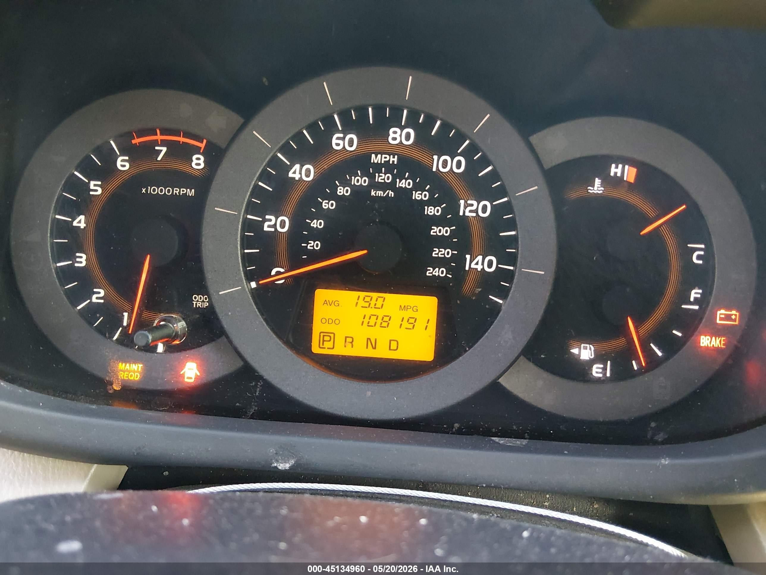2009 Toyota Rav4 Base V6 Brown vin: JTMBK35V595076130