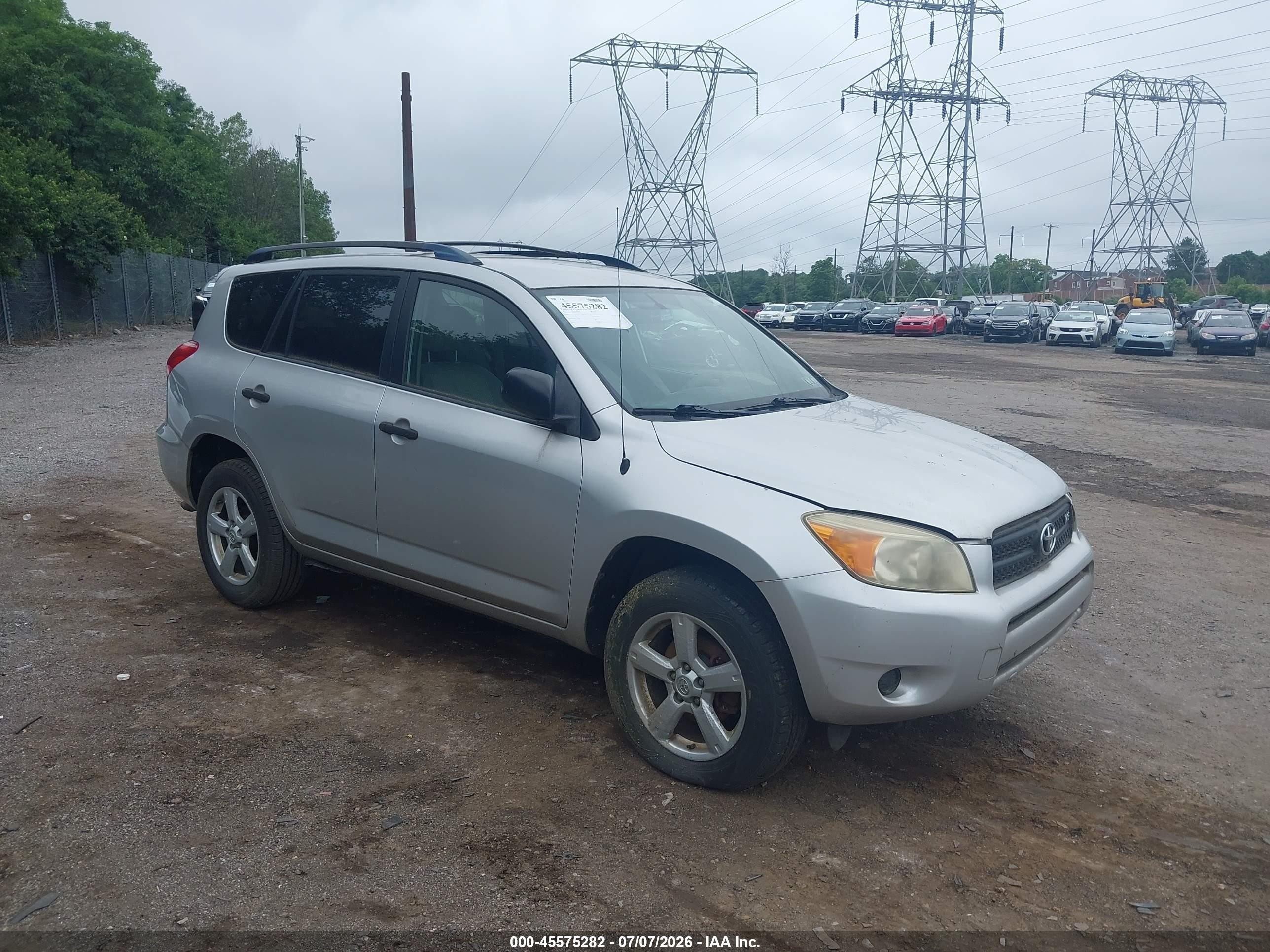 2007 Toyota Rav4 Base V6 (a5) Silver vin: JTMBK35V775018937