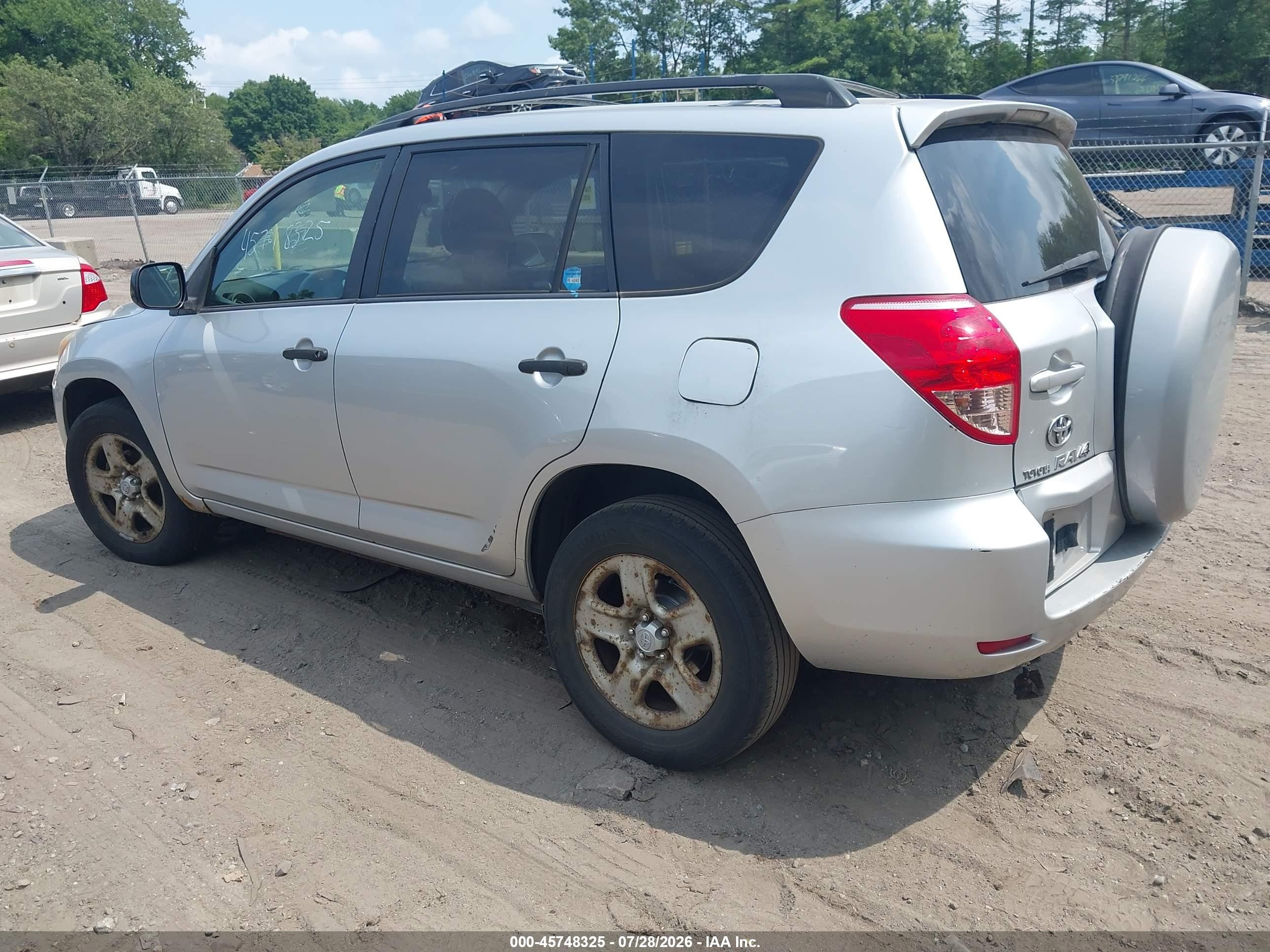 2008 Toyota Rav4 Base V6 Silver vin: JTMBK35V985057725