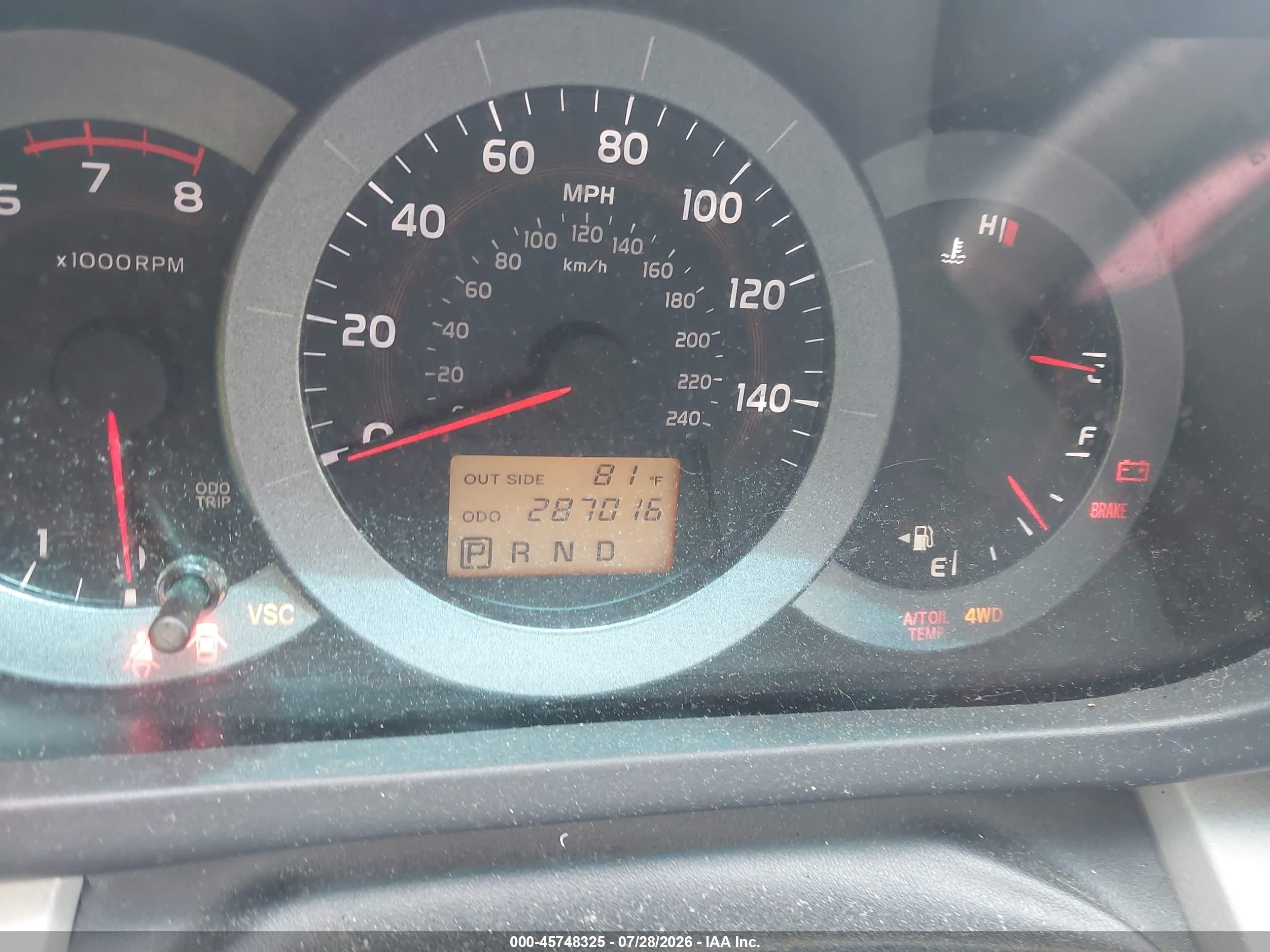 2008 Toyota Rav4 Base V6 Silver vin: JTMBK35V985057725